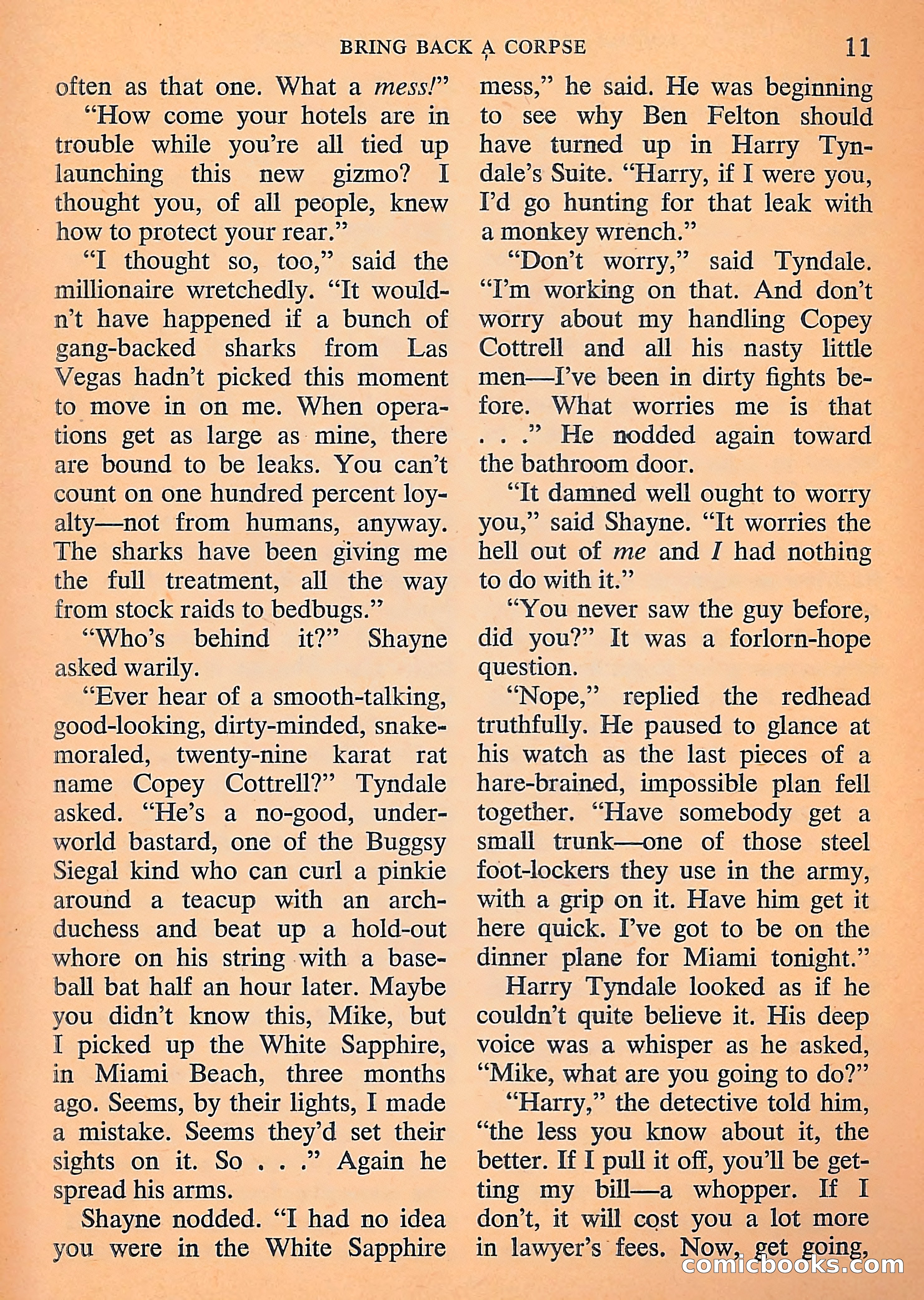 Michael Shayne Mystery Magazine, September 1956 — page 13 of 164