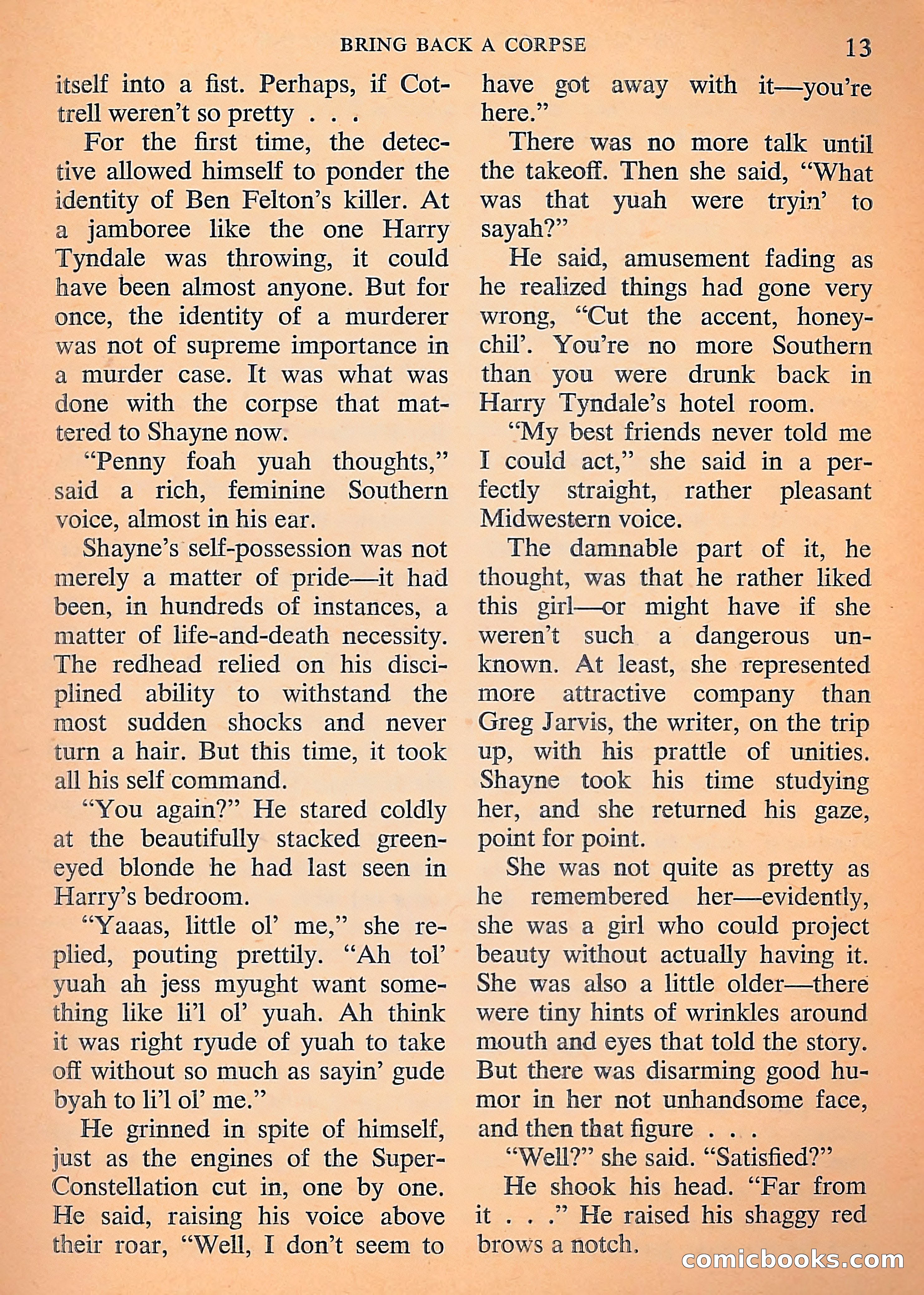 Michael Shayne Mystery Magazine, September 1956 — page 15 of 164