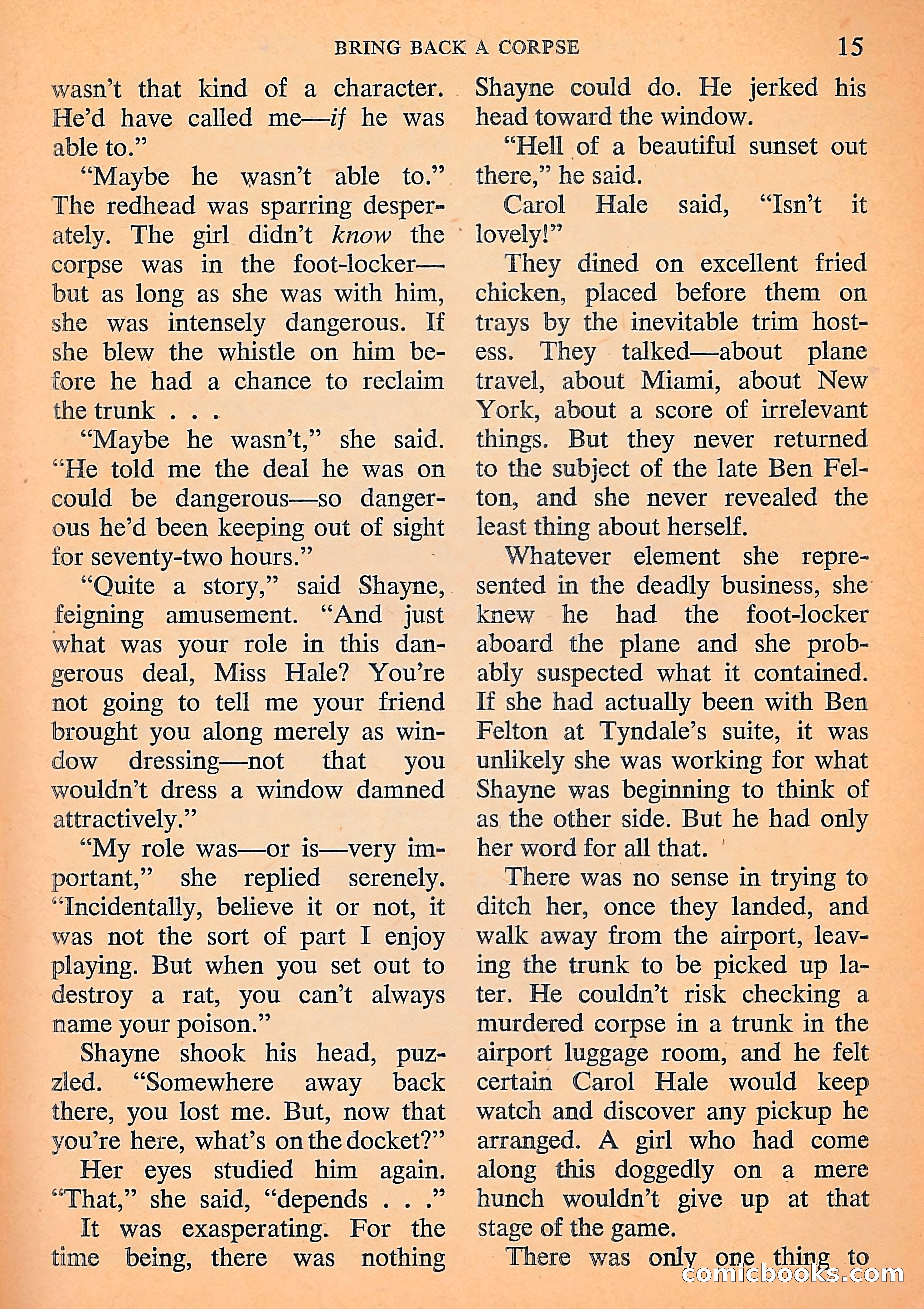 Michael Shayne Mystery Magazine, September 1956 — page 17 of 164