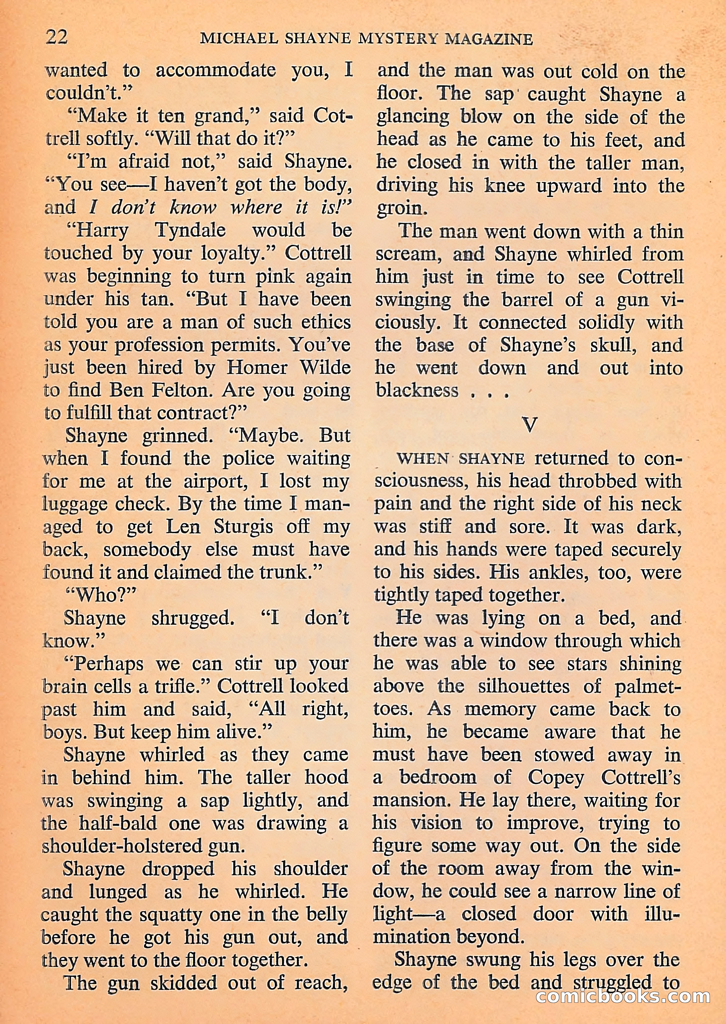 Michael Shayne Mystery Magazine, September 1956 — page 24 of 164
