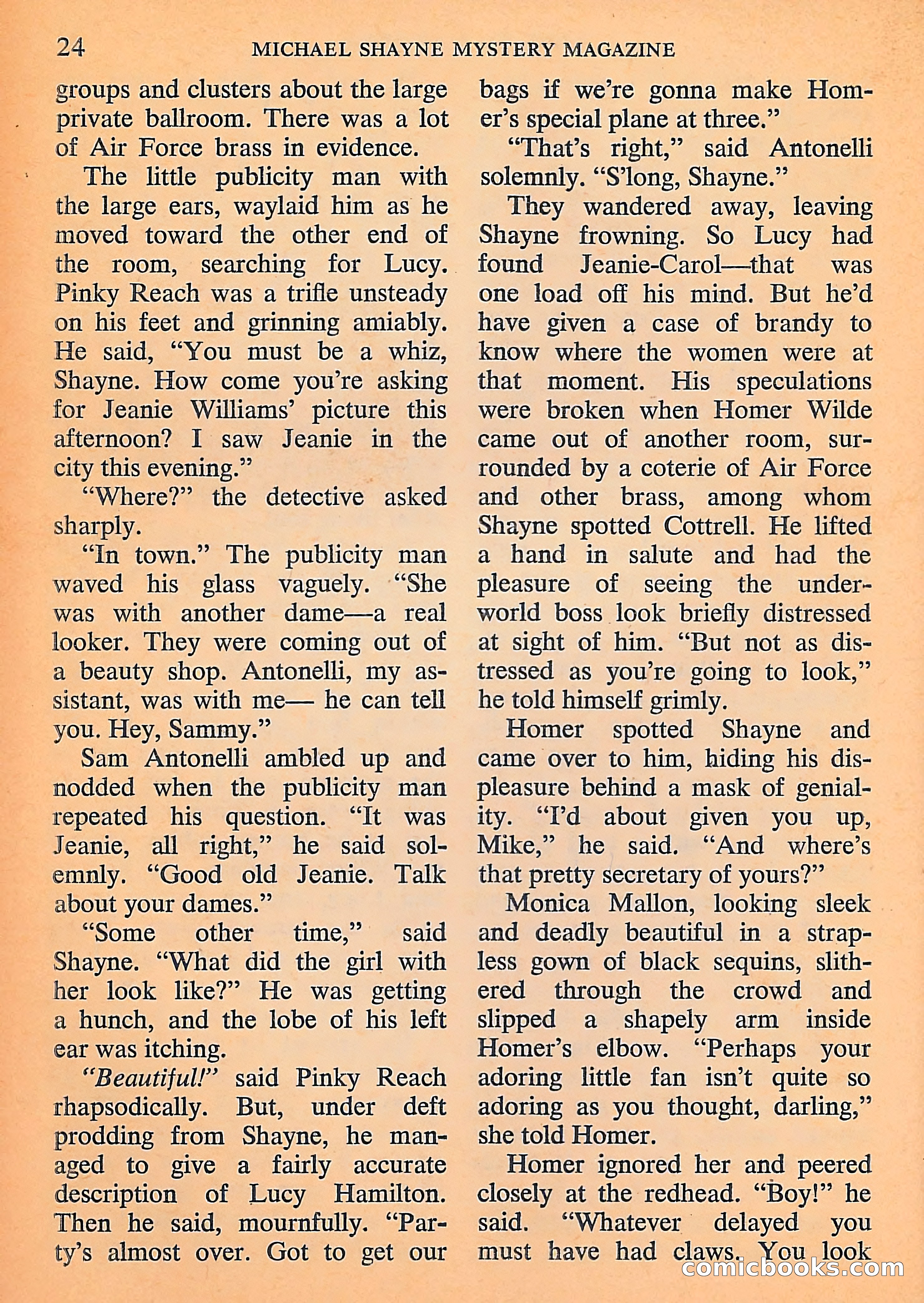 Michael Shayne Mystery Magazine, September 1956 — page 26 of 164