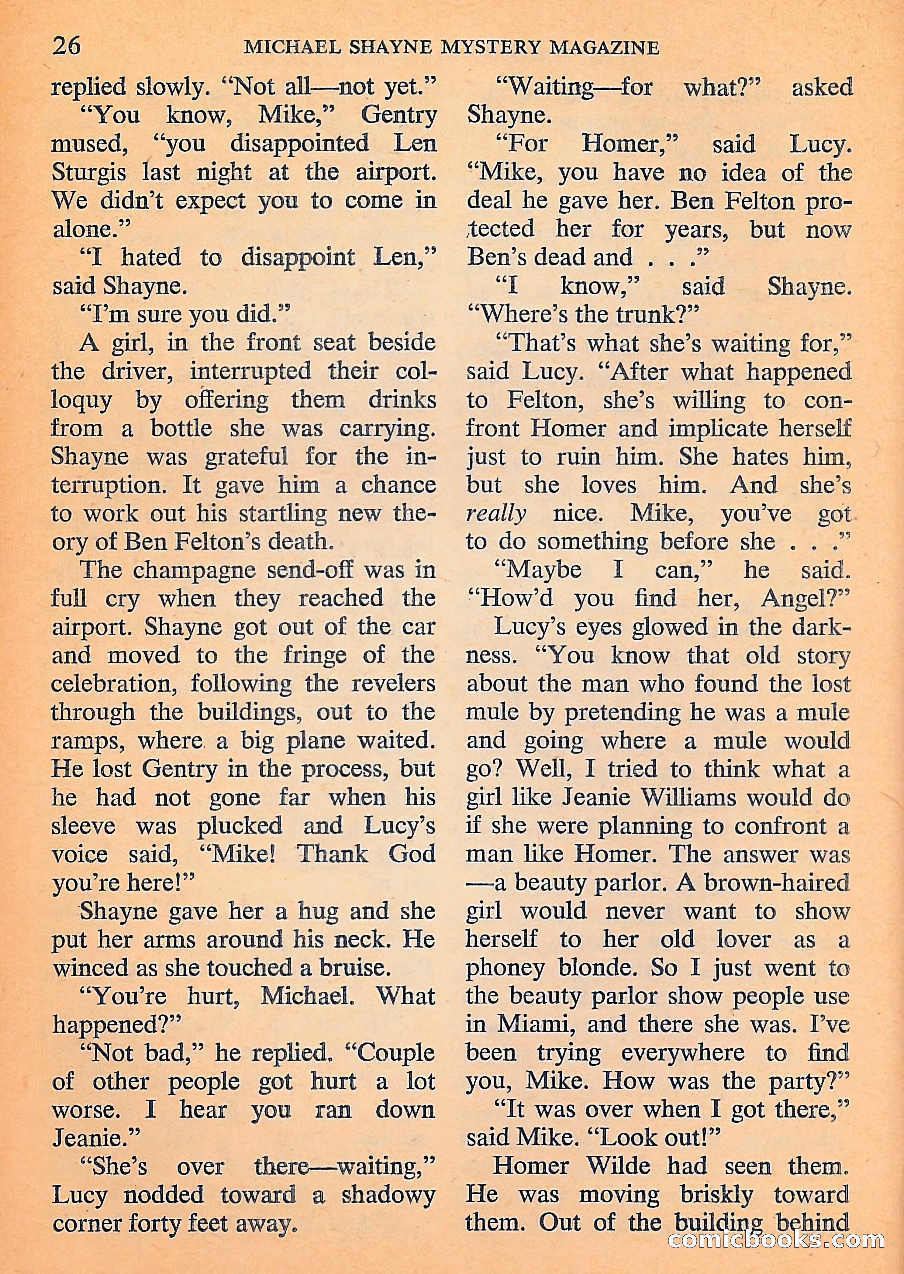 Michael Shayne Mystery Magazine, September 1956 — page 28 of 164