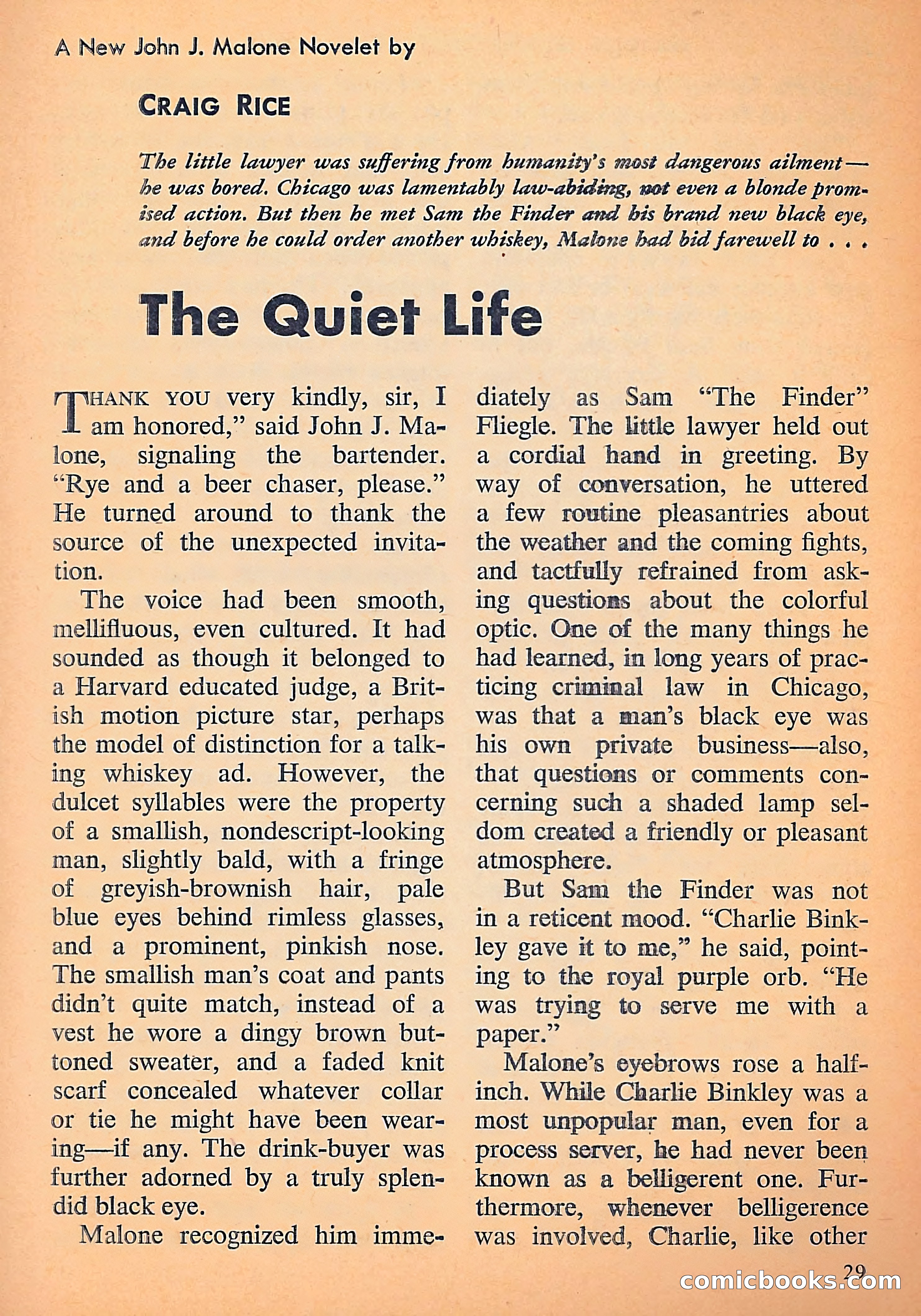 Michael Shayne Mystery Magazine, September 1956 — page 31 of 164