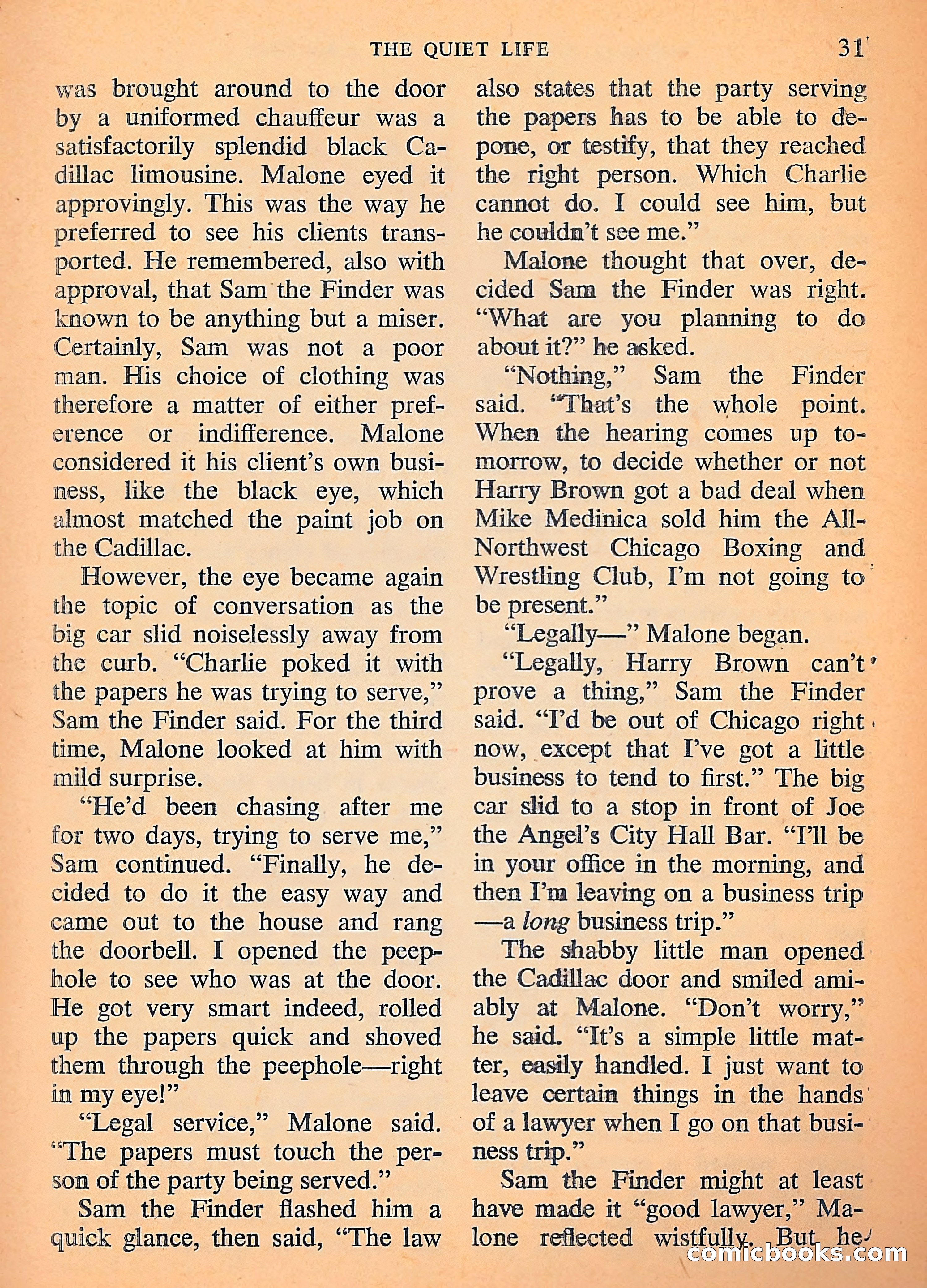 Michael Shayne Mystery Magazine, September 1956 — page 33 of 164