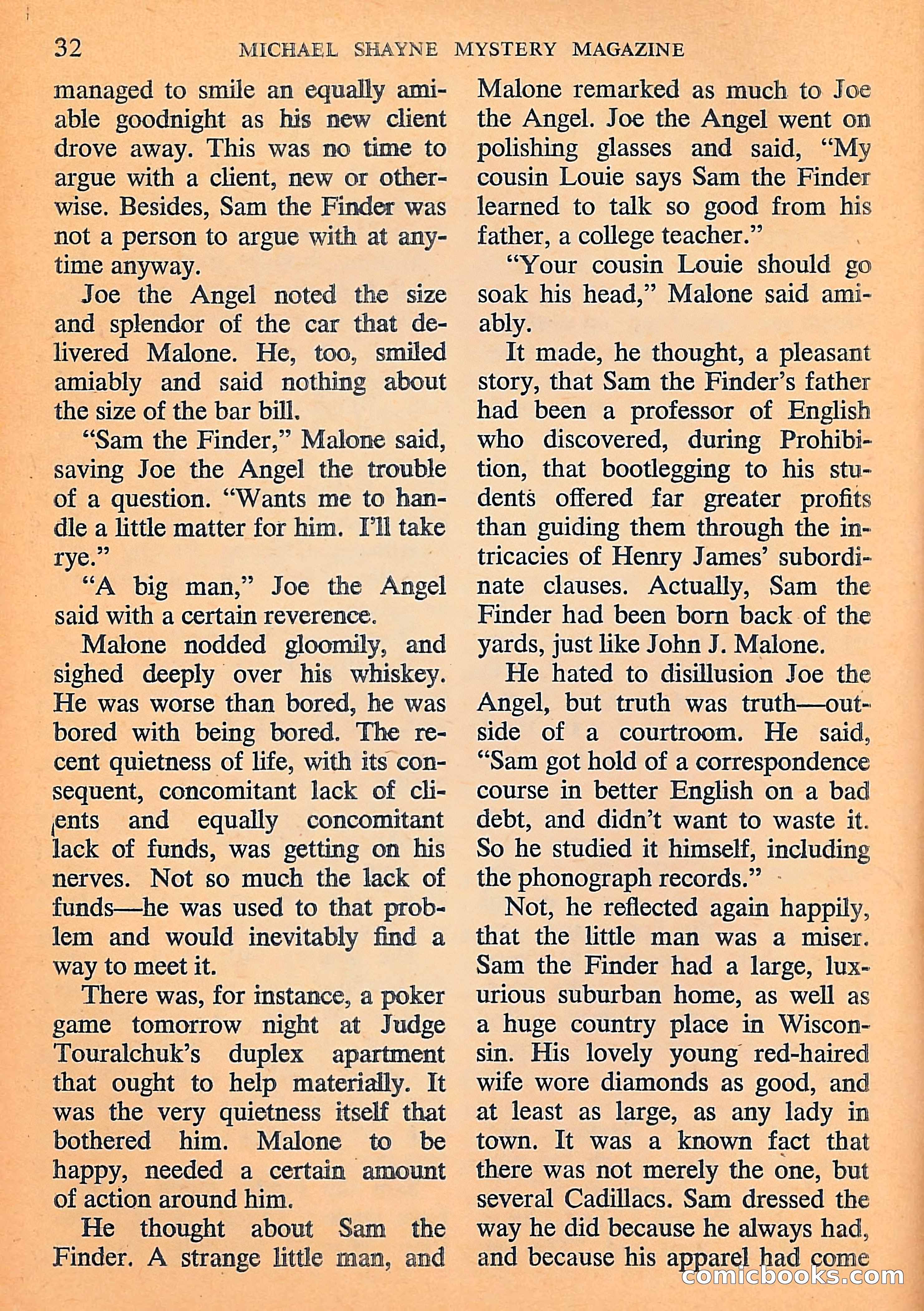 Michael Shayne Mystery Magazine, September 1956 — page 34 of 164