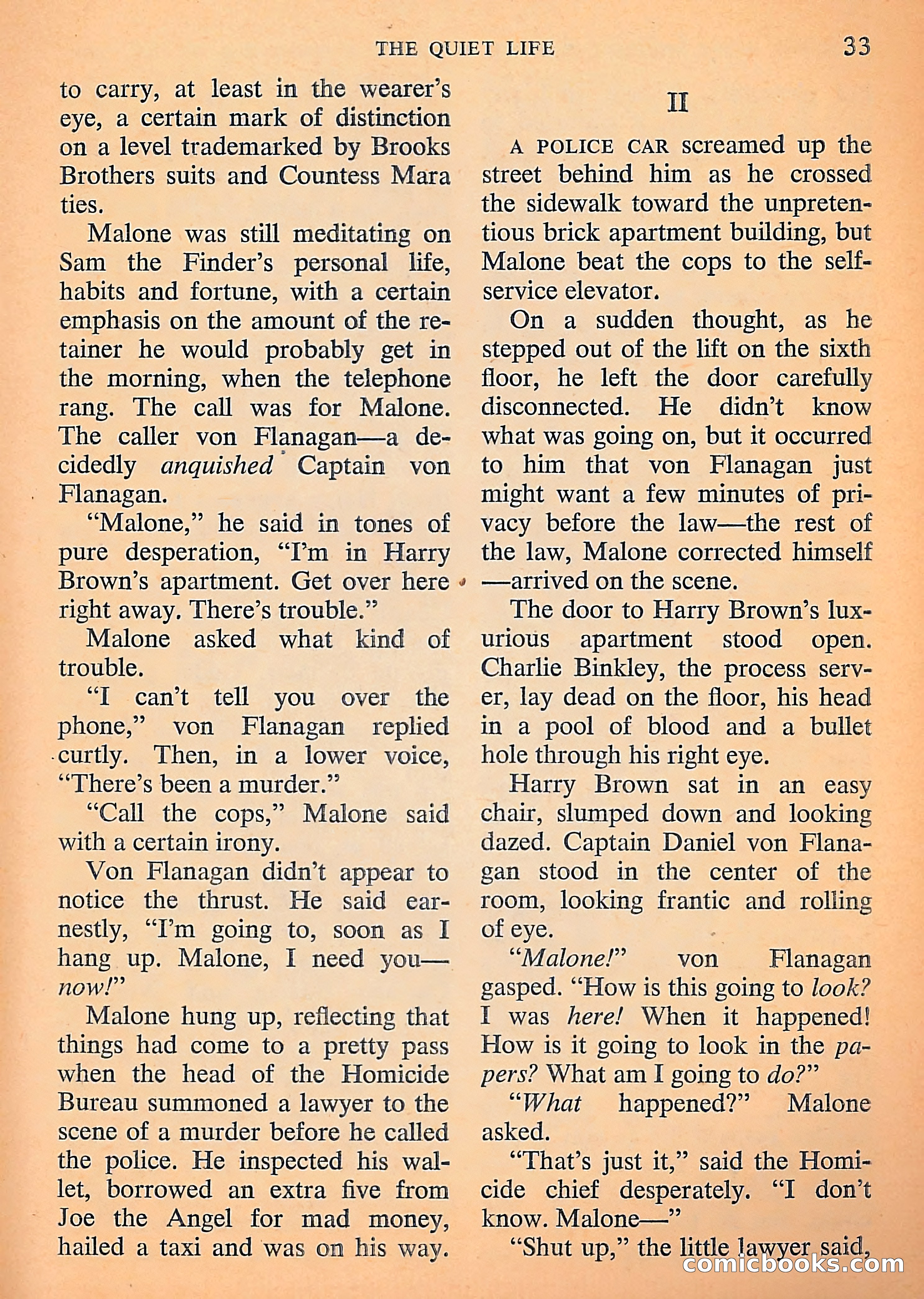 Michael Shayne Mystery Magazine, September 1956 — page 35 of 164