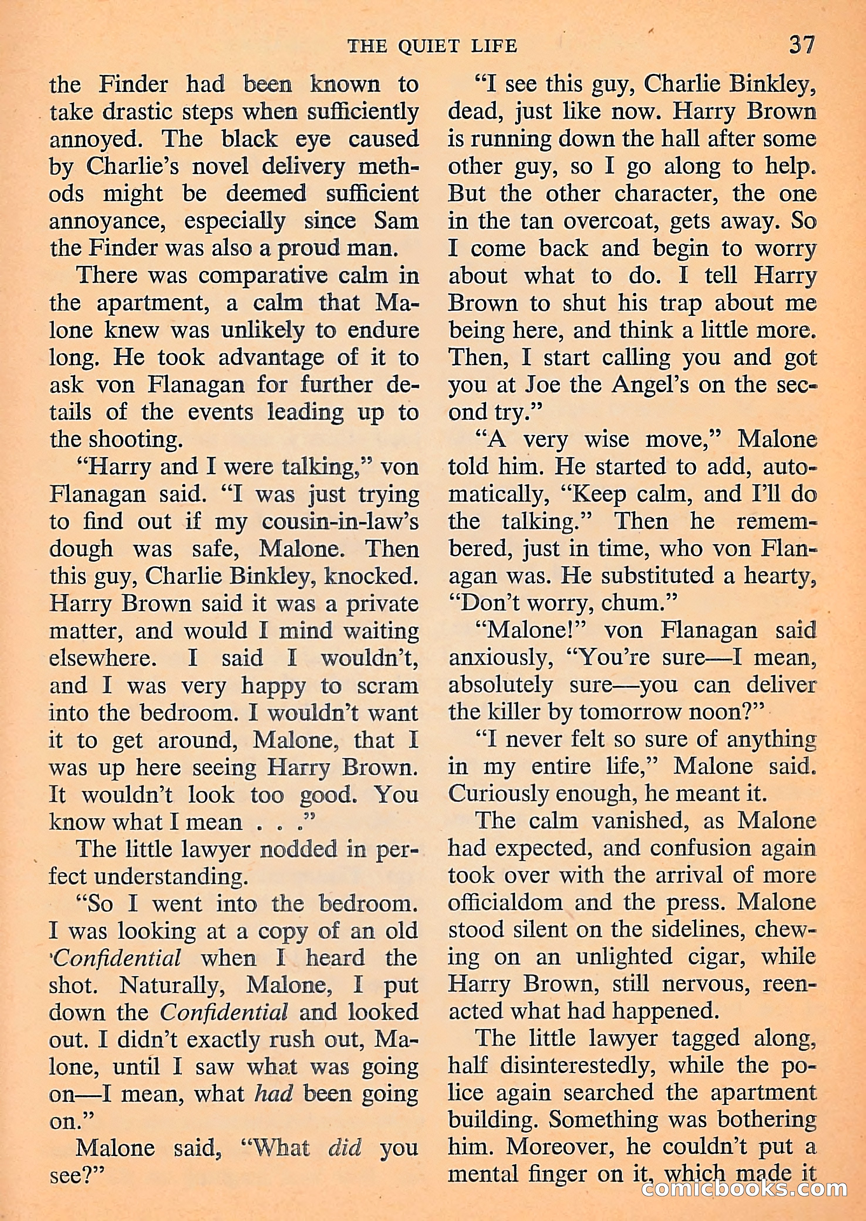 Michael Shayne Mystery Magazine, September 1956 — page 39 of 164