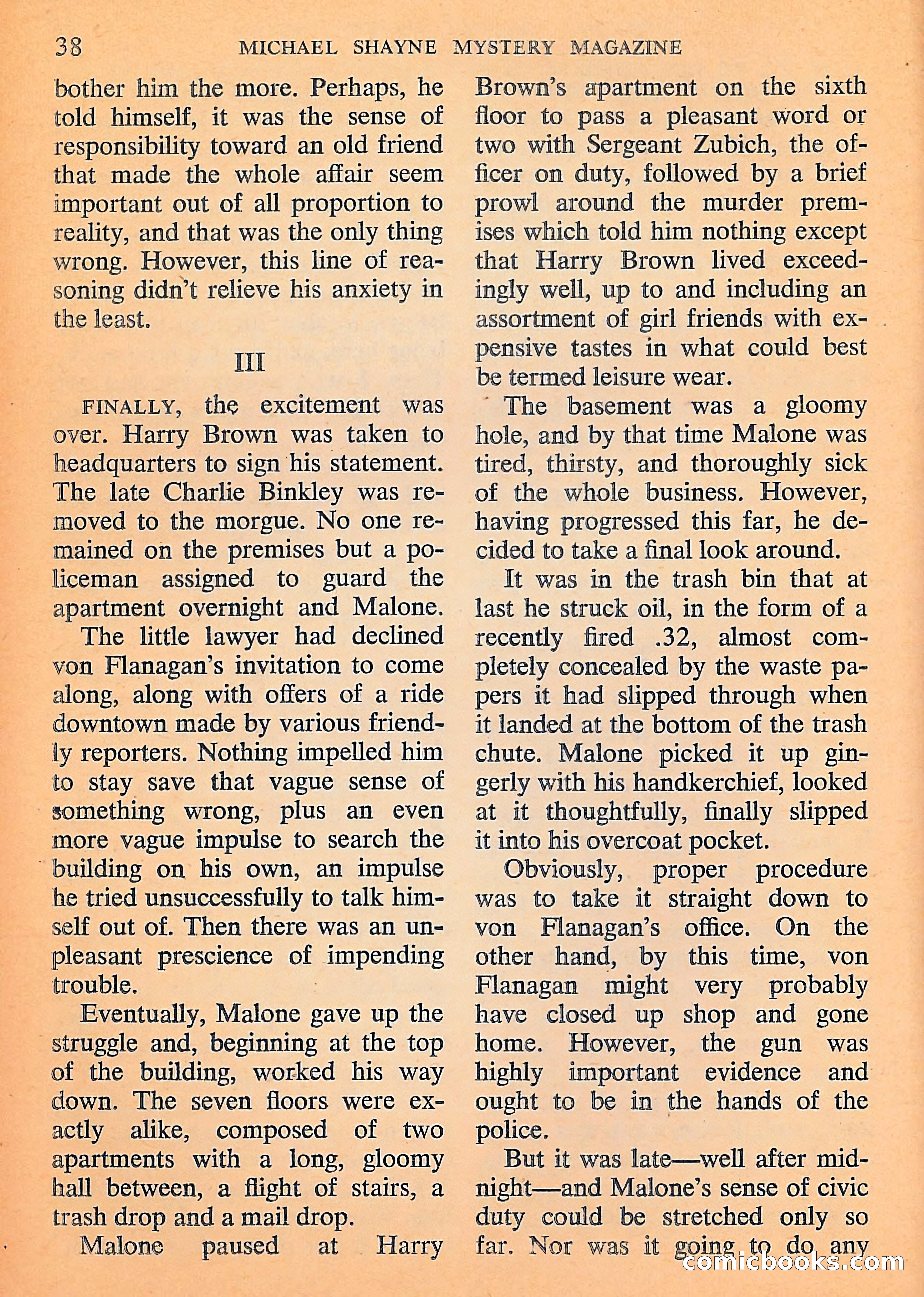Michael Shayne Mystery Magazine, September 1956 — page 40 of 164