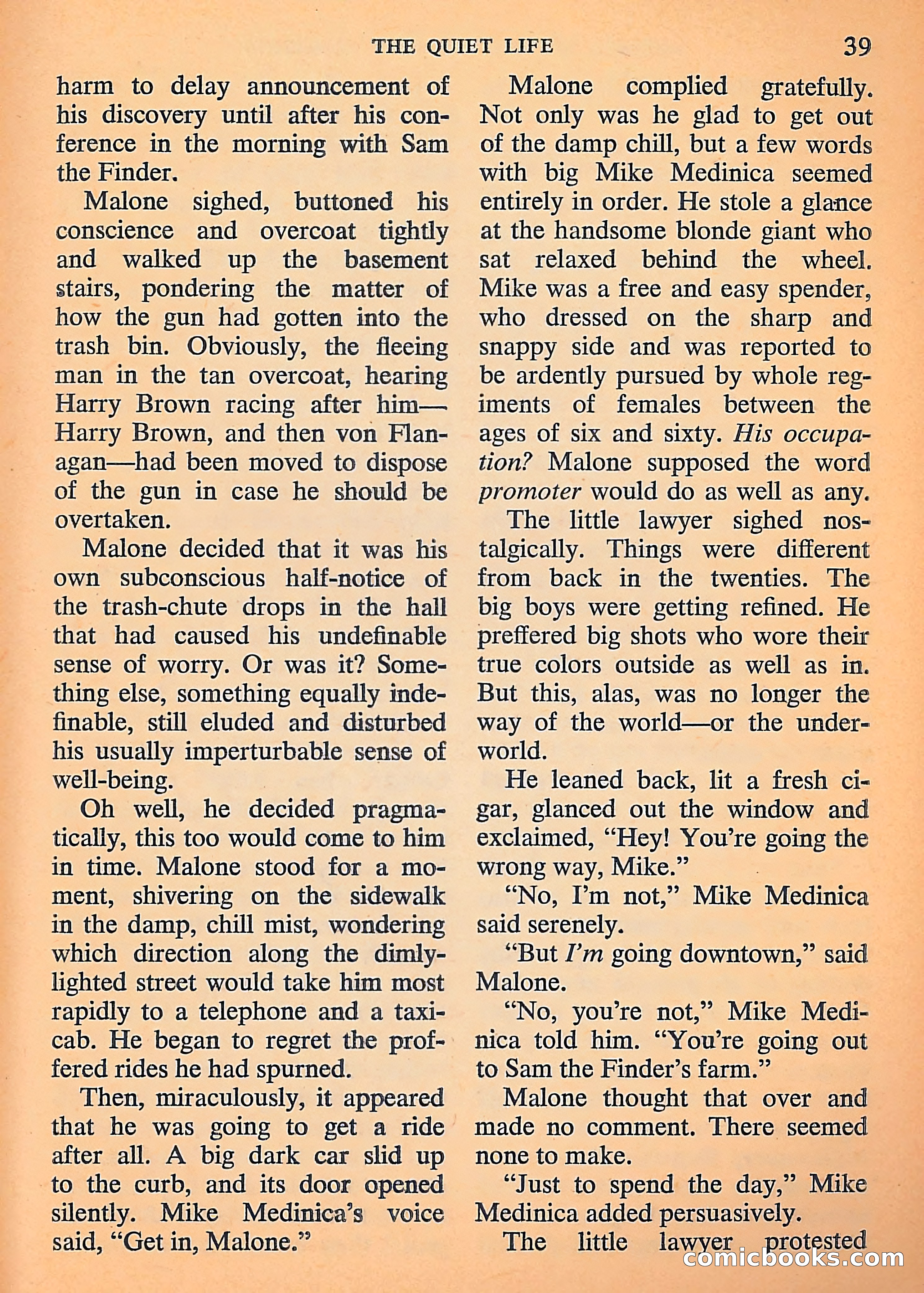 Michael Shayne Mystery Magazine, September 1956 — page 41 of 164