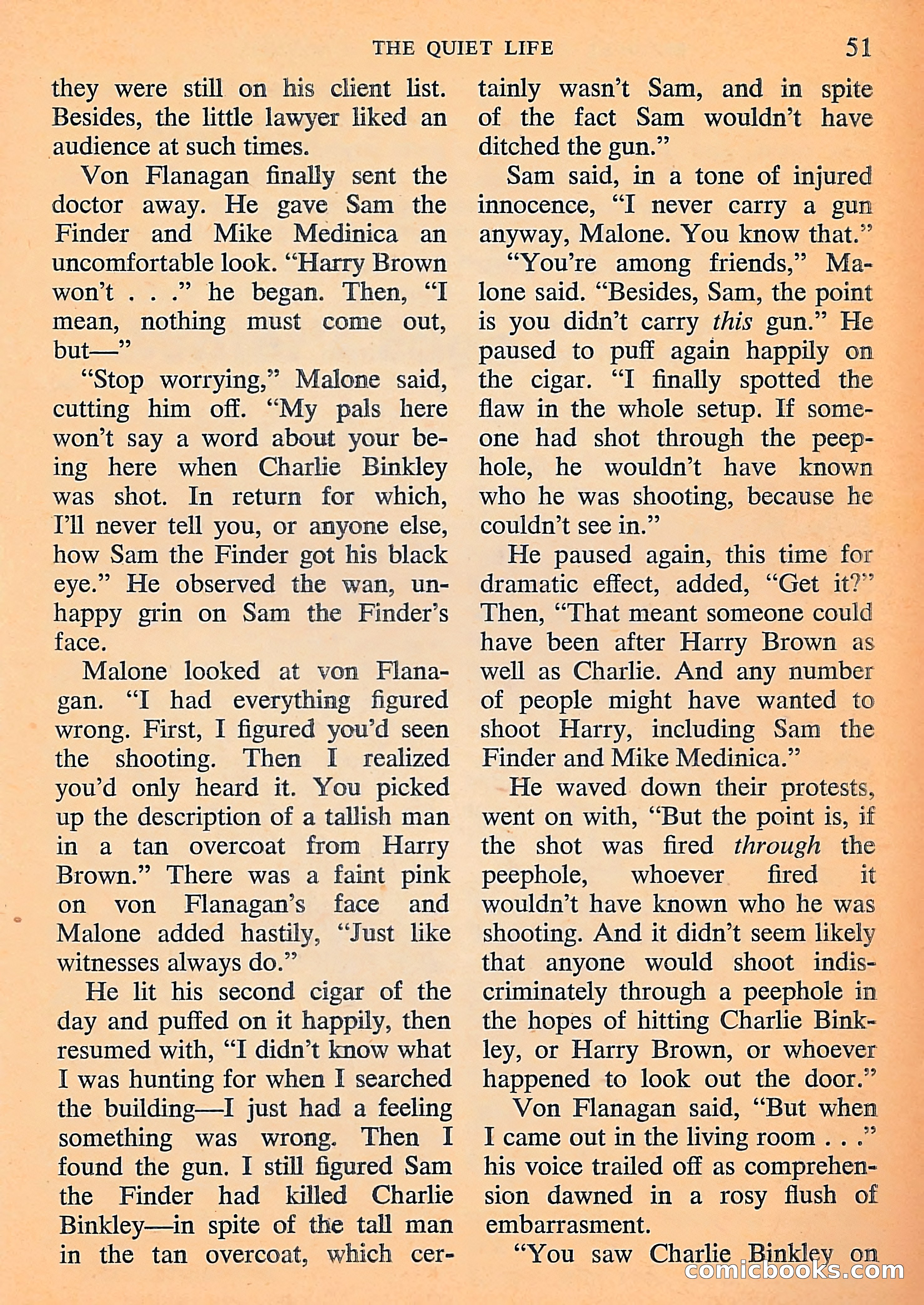 Michael Shayne Mystery Magazine, September 1956 — page 53 of 164