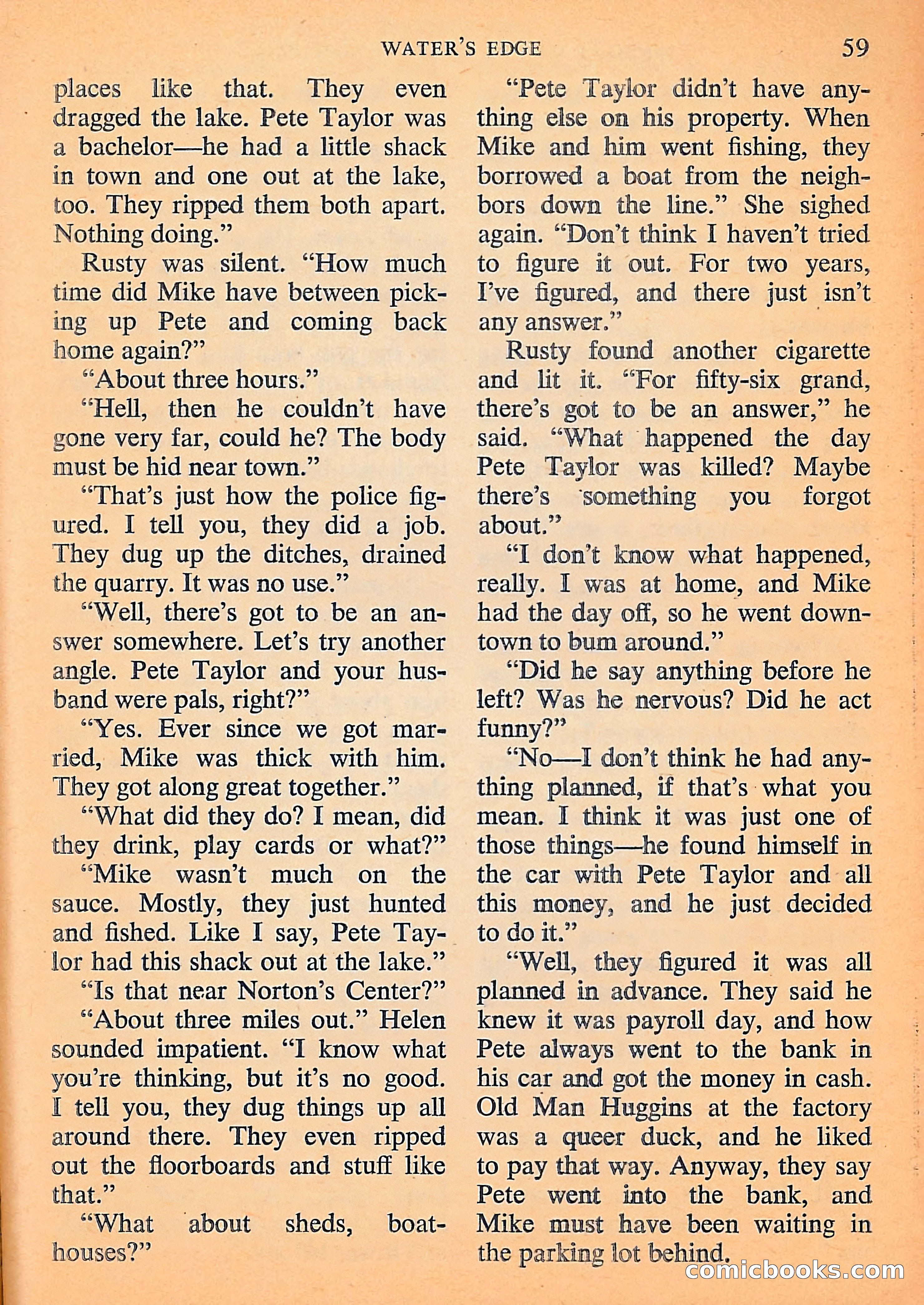 Michael Shayne Mystery Magazine, September 1956 — page 61 of 164