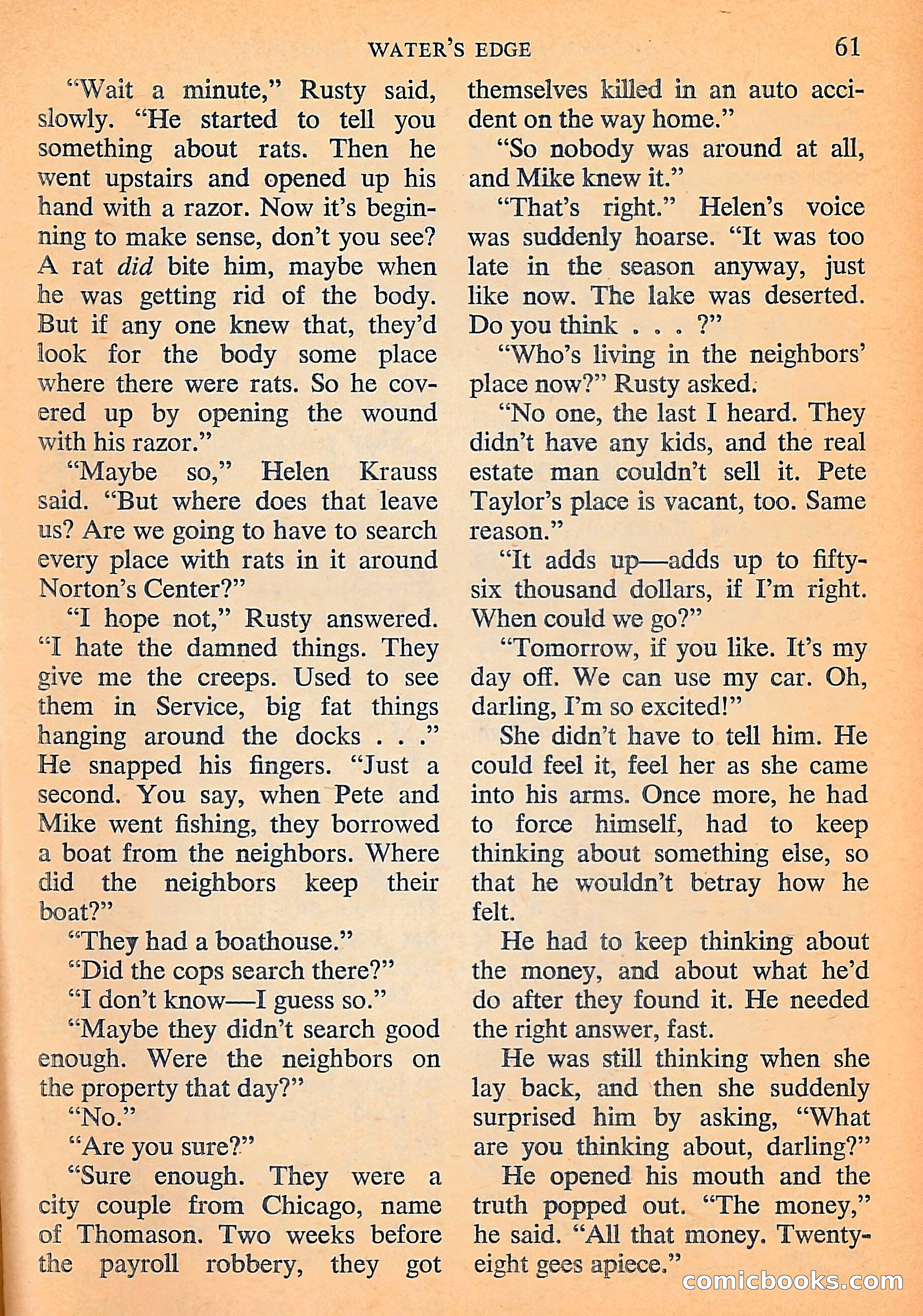 Michael Shayne Mystery Magazine, September 1956 — page 63 of 164