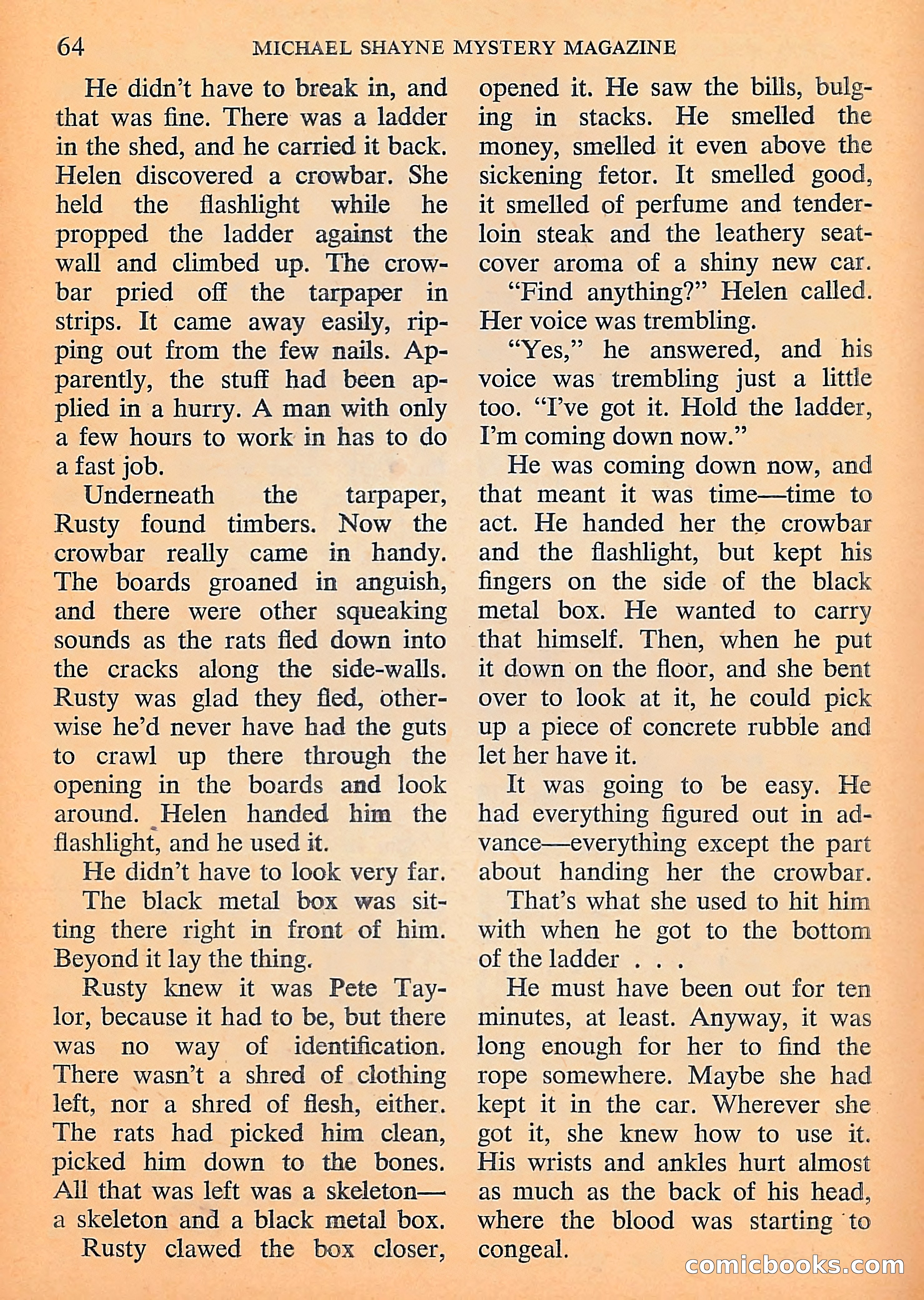 Michael Shayne Mystery Magazine, September 1956 — page 66 of 164