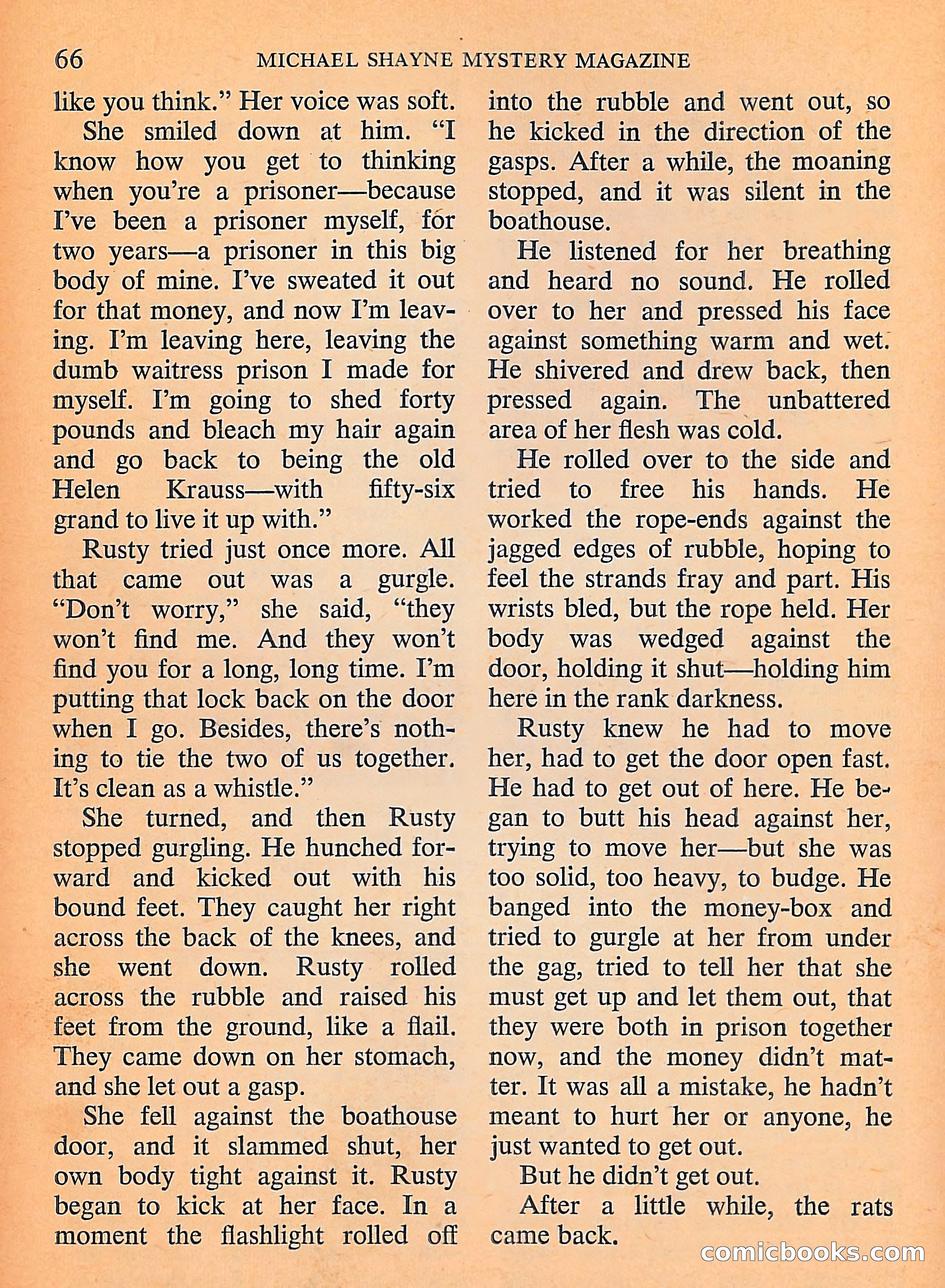 Michael Shayne Mystery Magazine, September 1956 — page 68 of 164