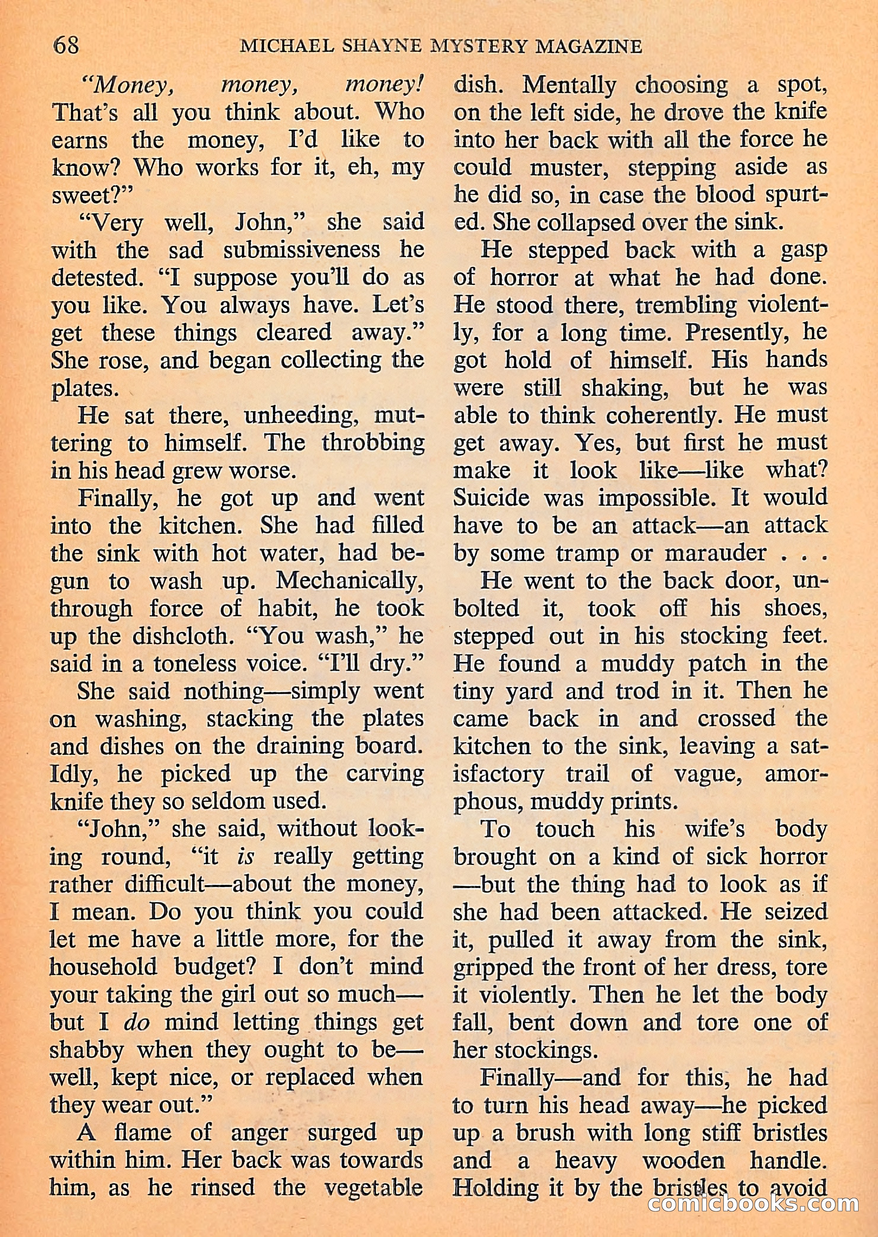 Michael Shayne Mystery Magazine, September 1956 — page 70 of 164