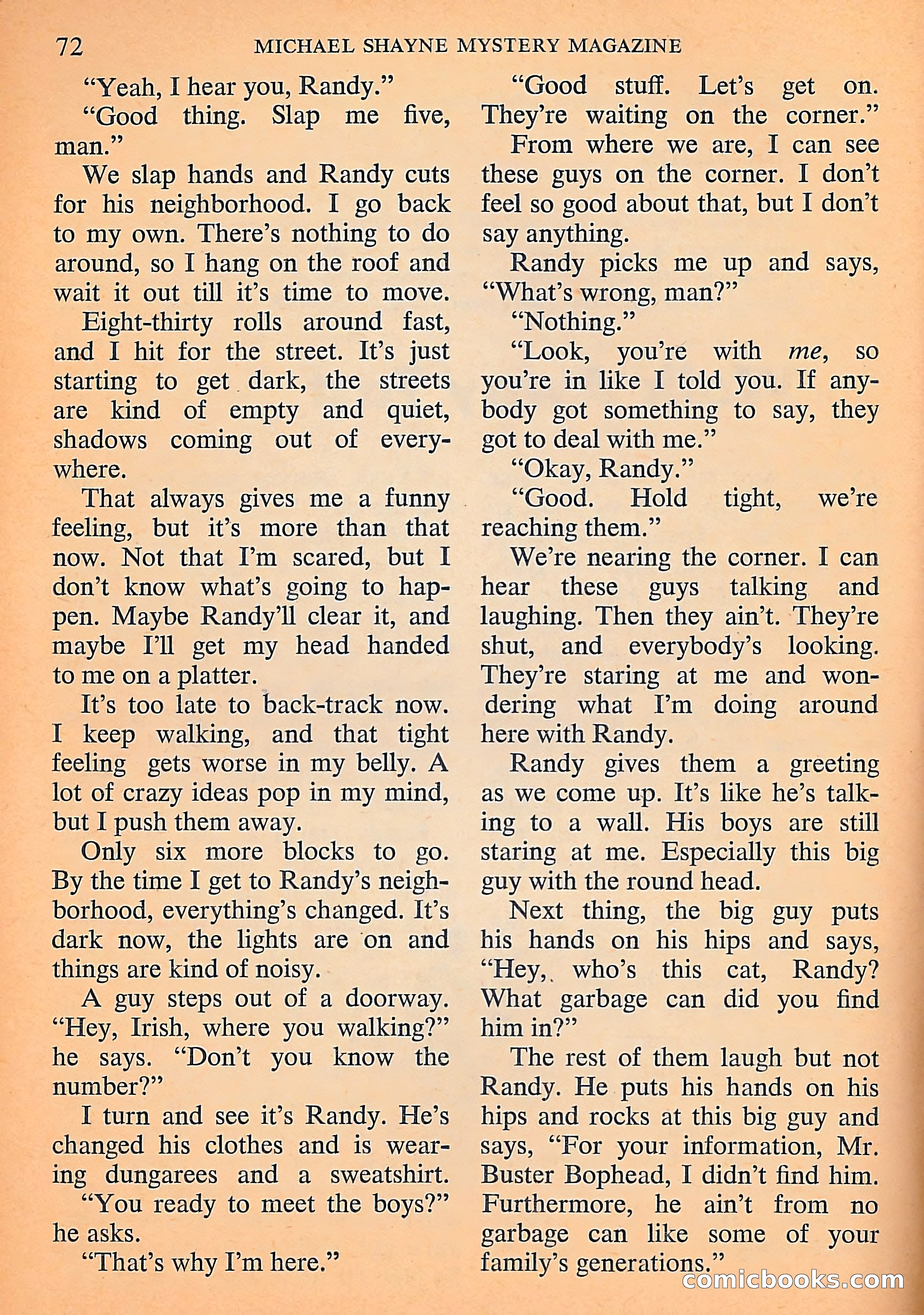 Michael Shayne Mystery Magazine, September 1956 — page 74 of 164