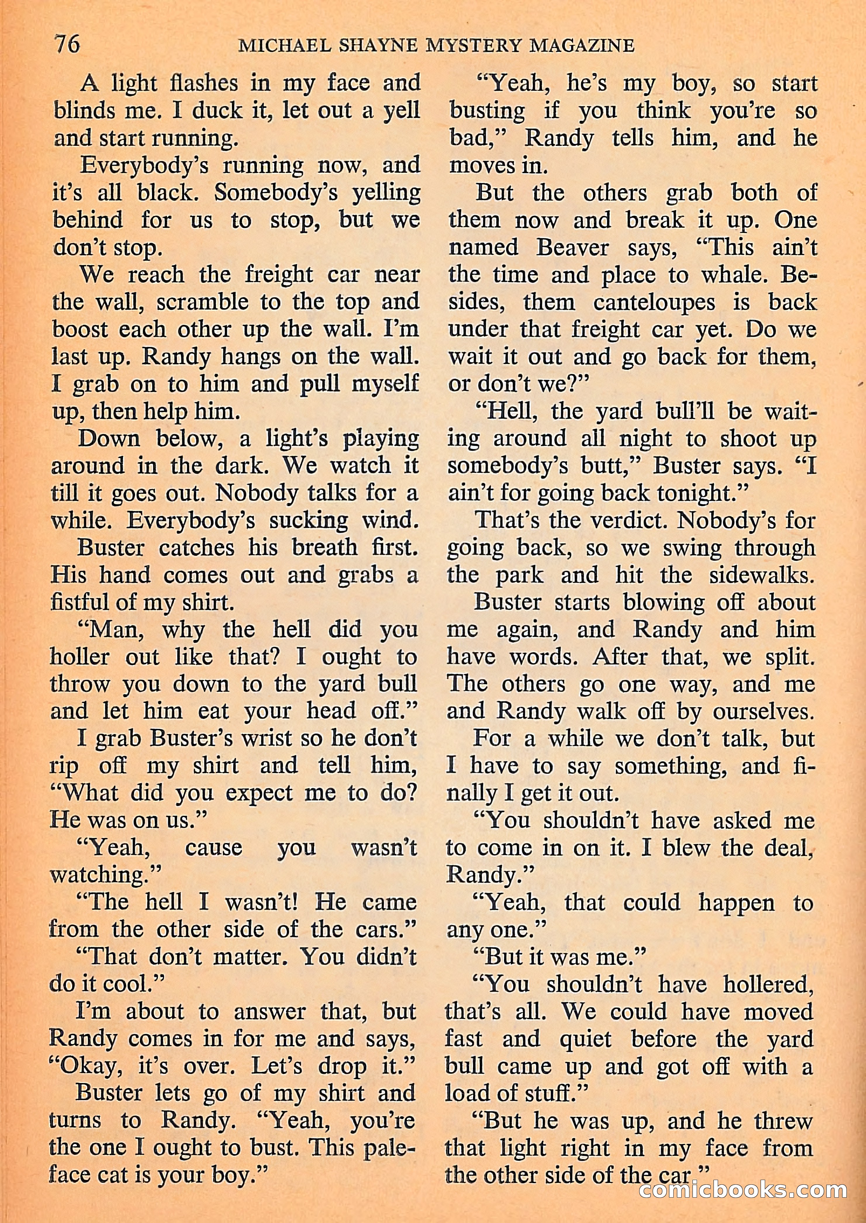 Michael Shayne Mystery Magazine, September 1956 — page 78 of 164