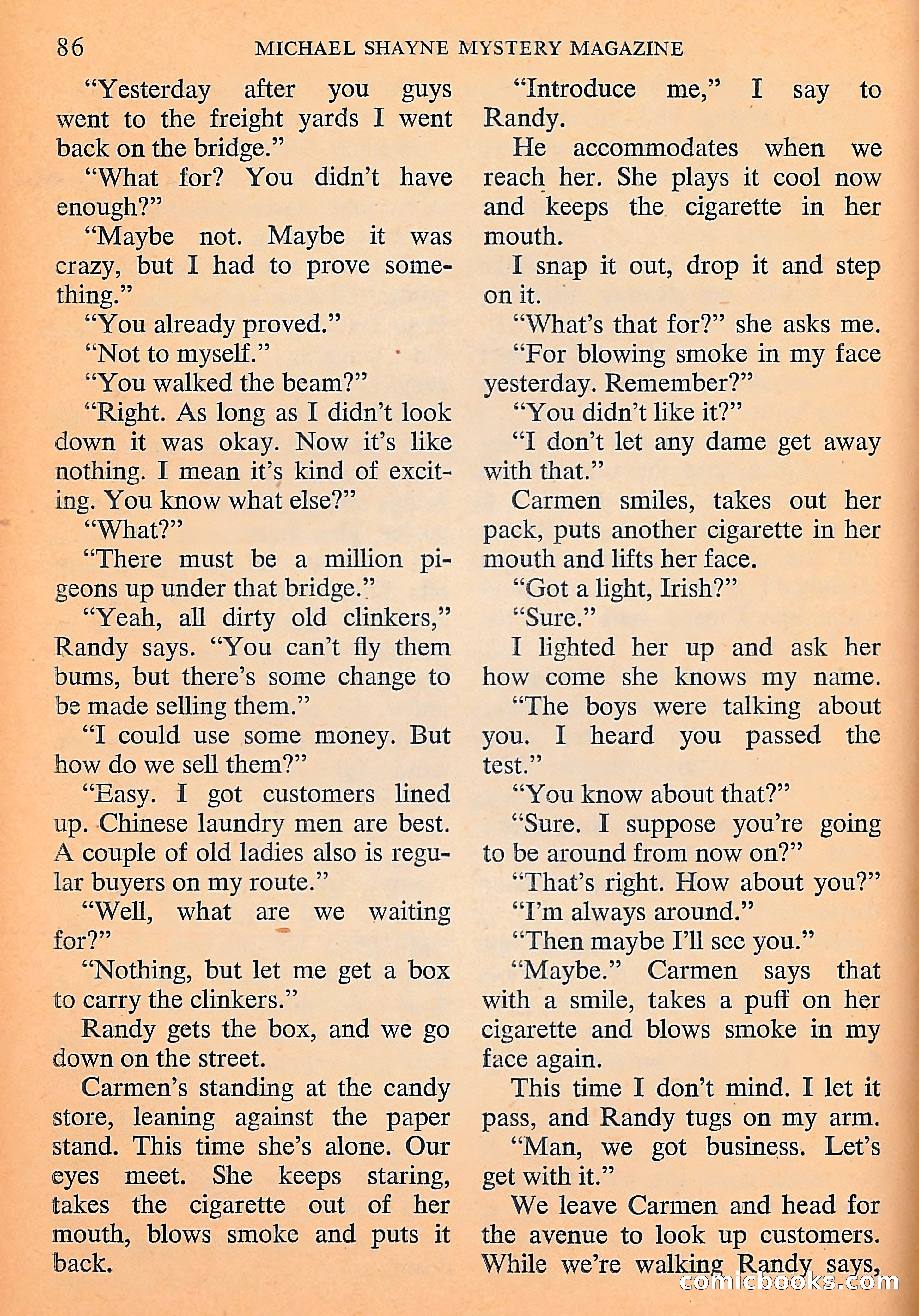 Michael Shayne Mystery Magazine, September 1956 — page 88 of 164