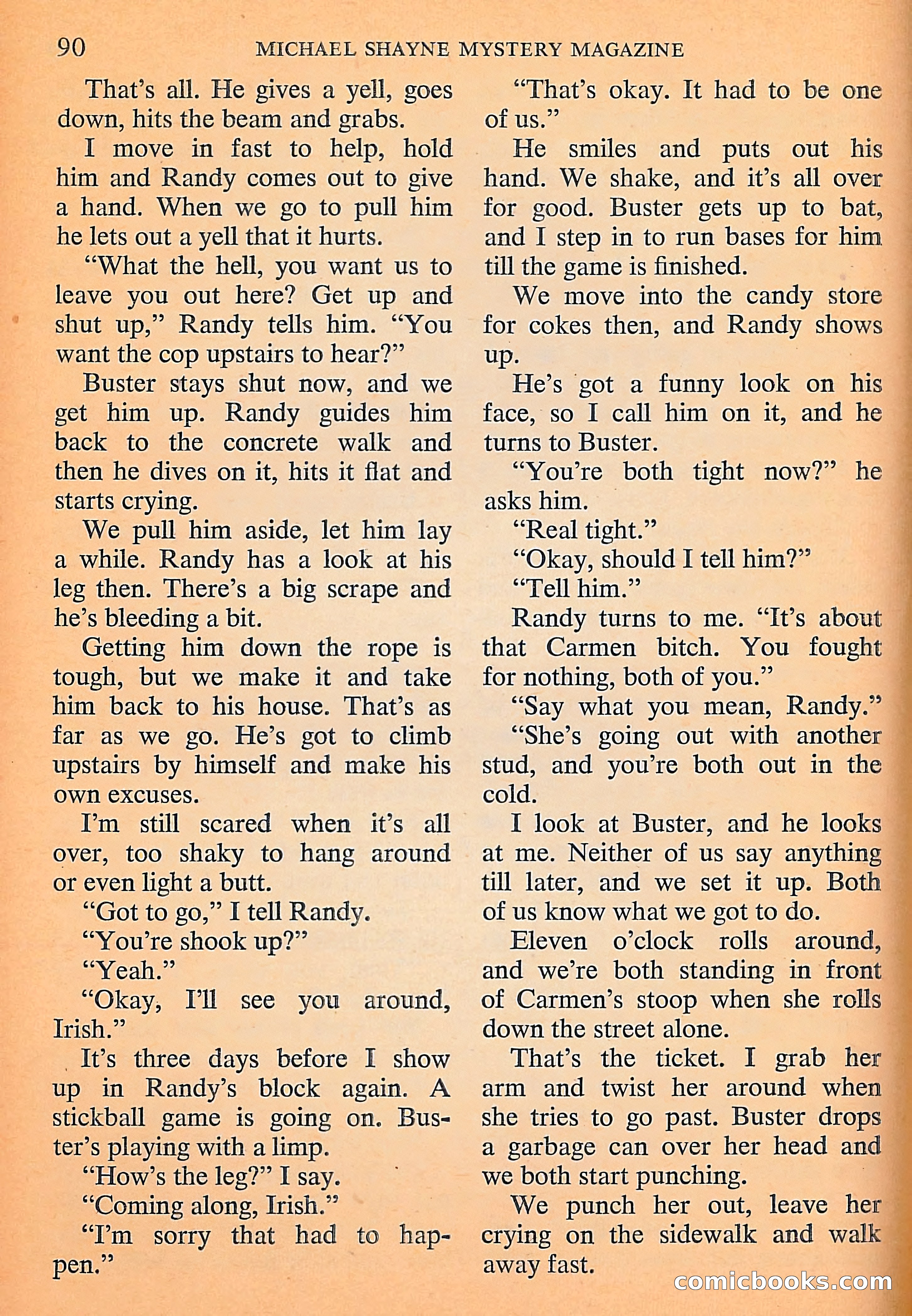 Michael Shayne Mystery Magazine, September 1956 — page 92 of 164