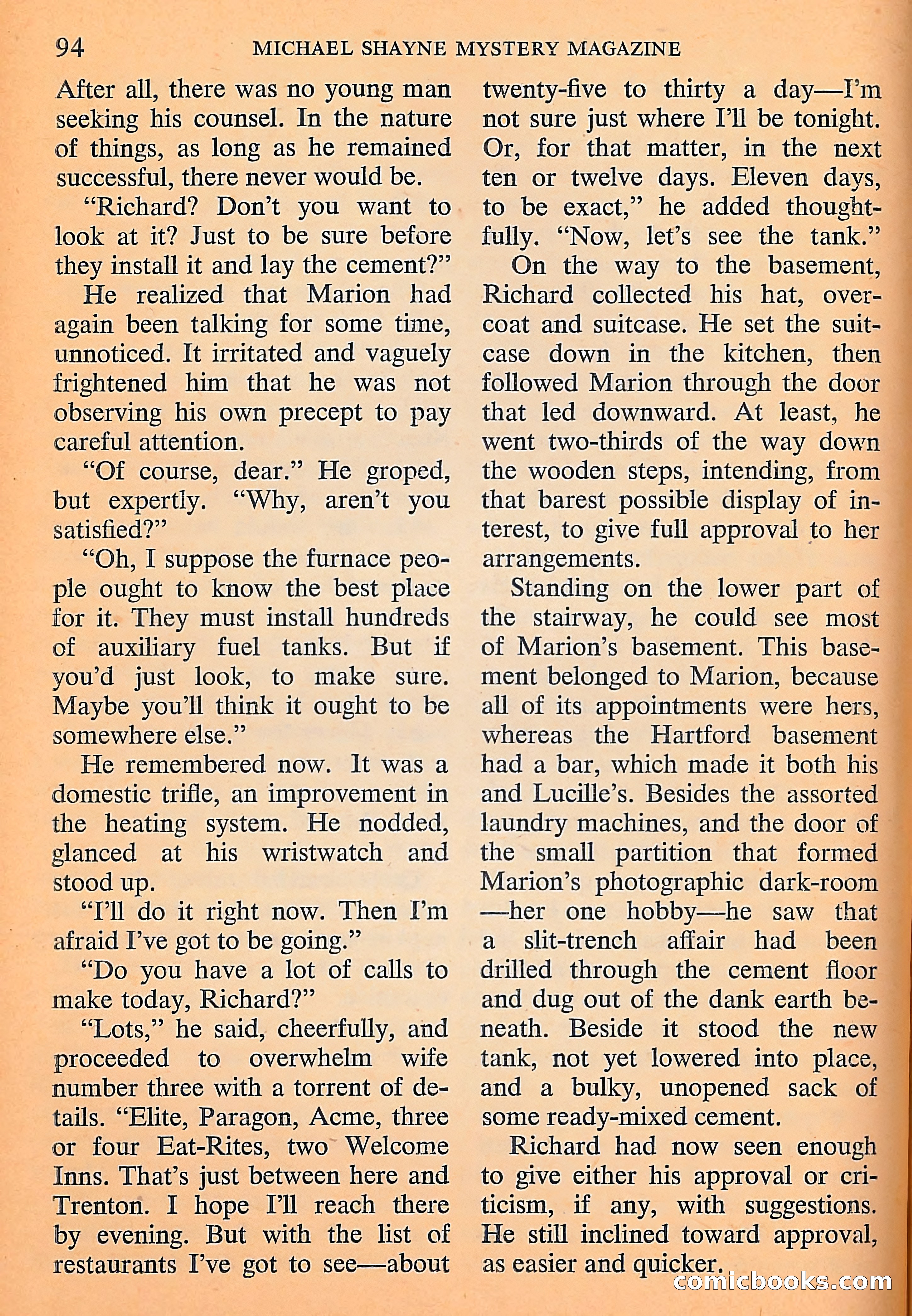 Michael Shayne Mystery Magazine, September 1956 — page 96 of 164