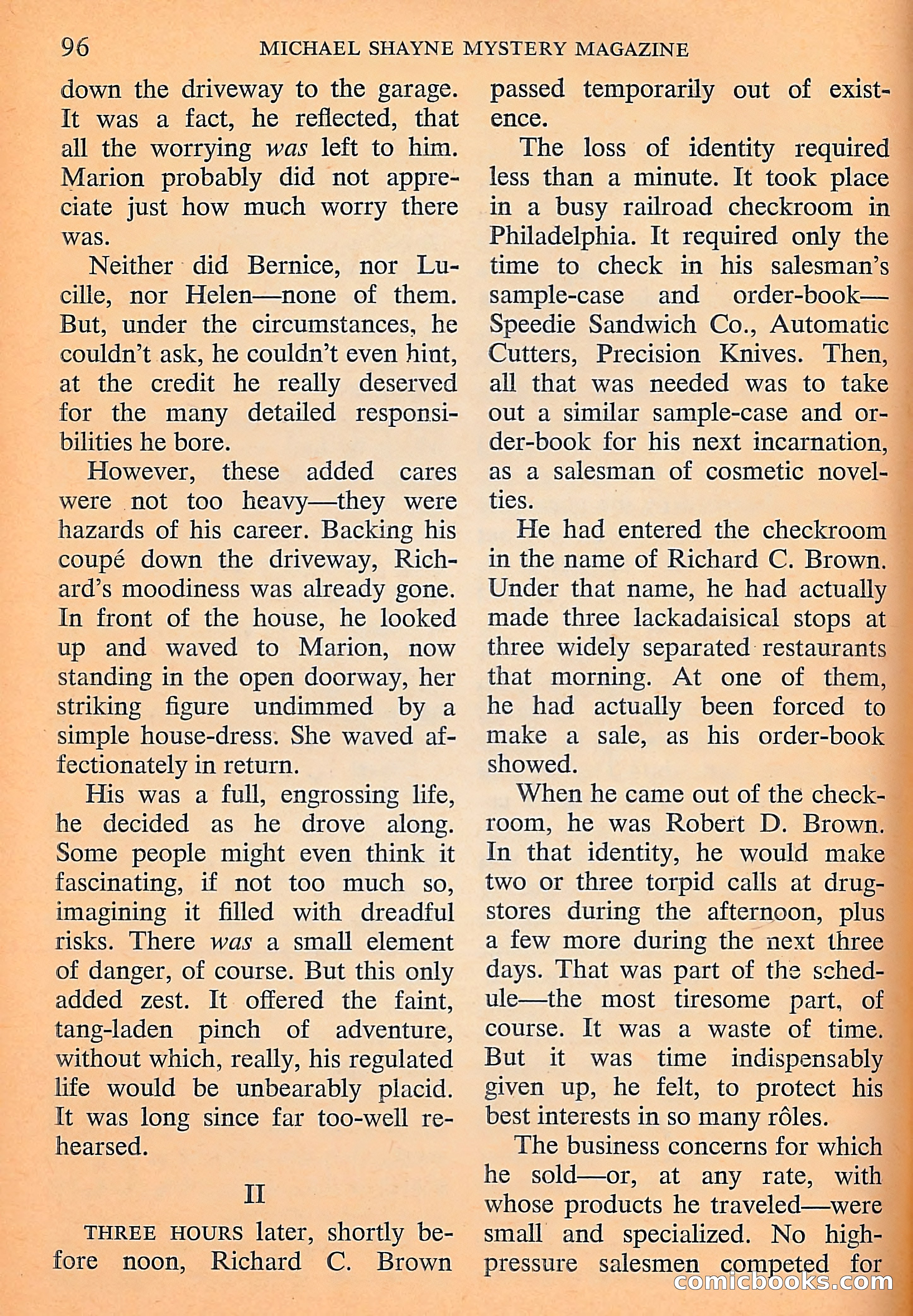 Michael Shayne Mystery Magazine, September 1956 — page 98 of 164