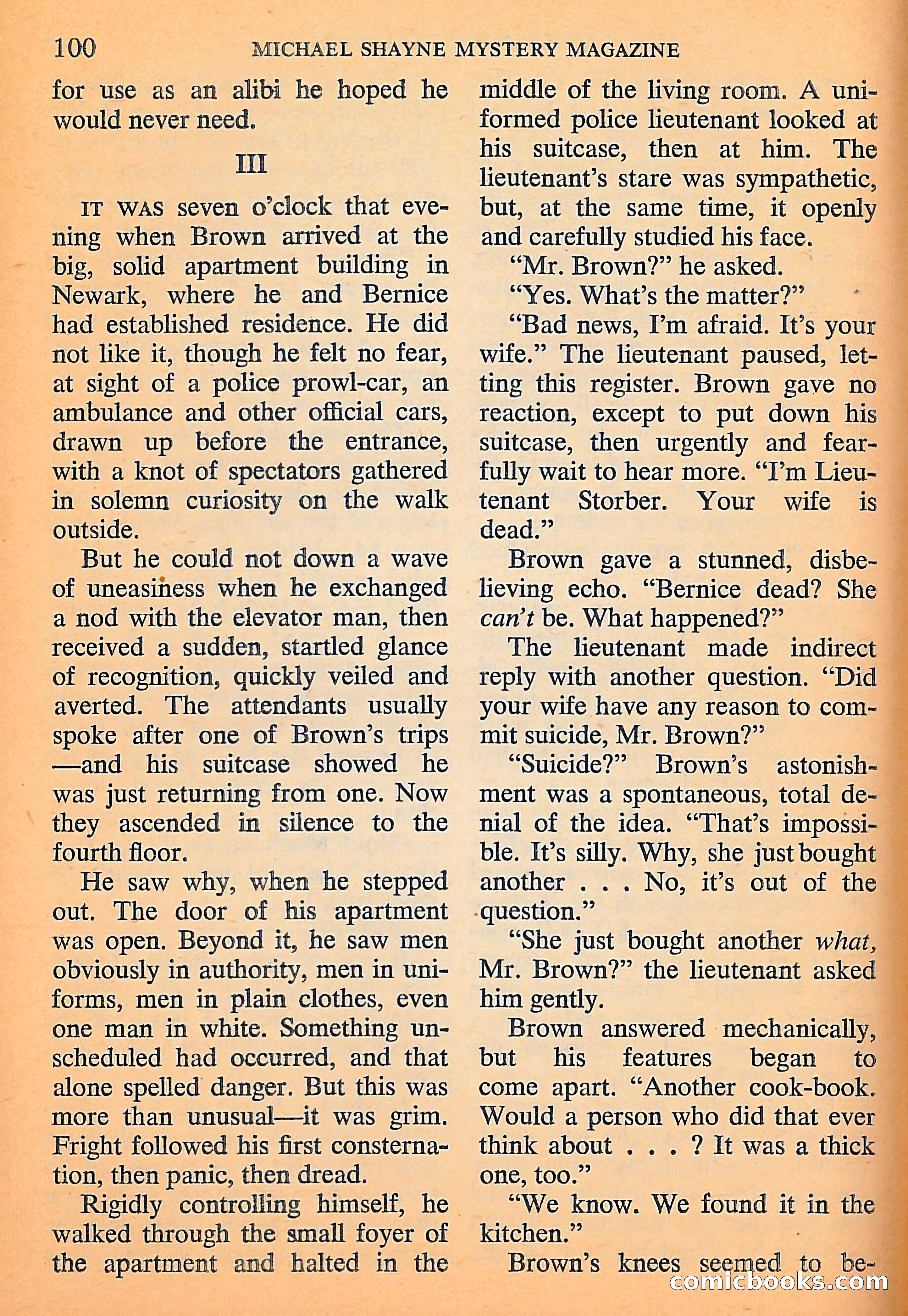 Michael Shayne Mystery Magazine, September 1956 — page 102 of 164