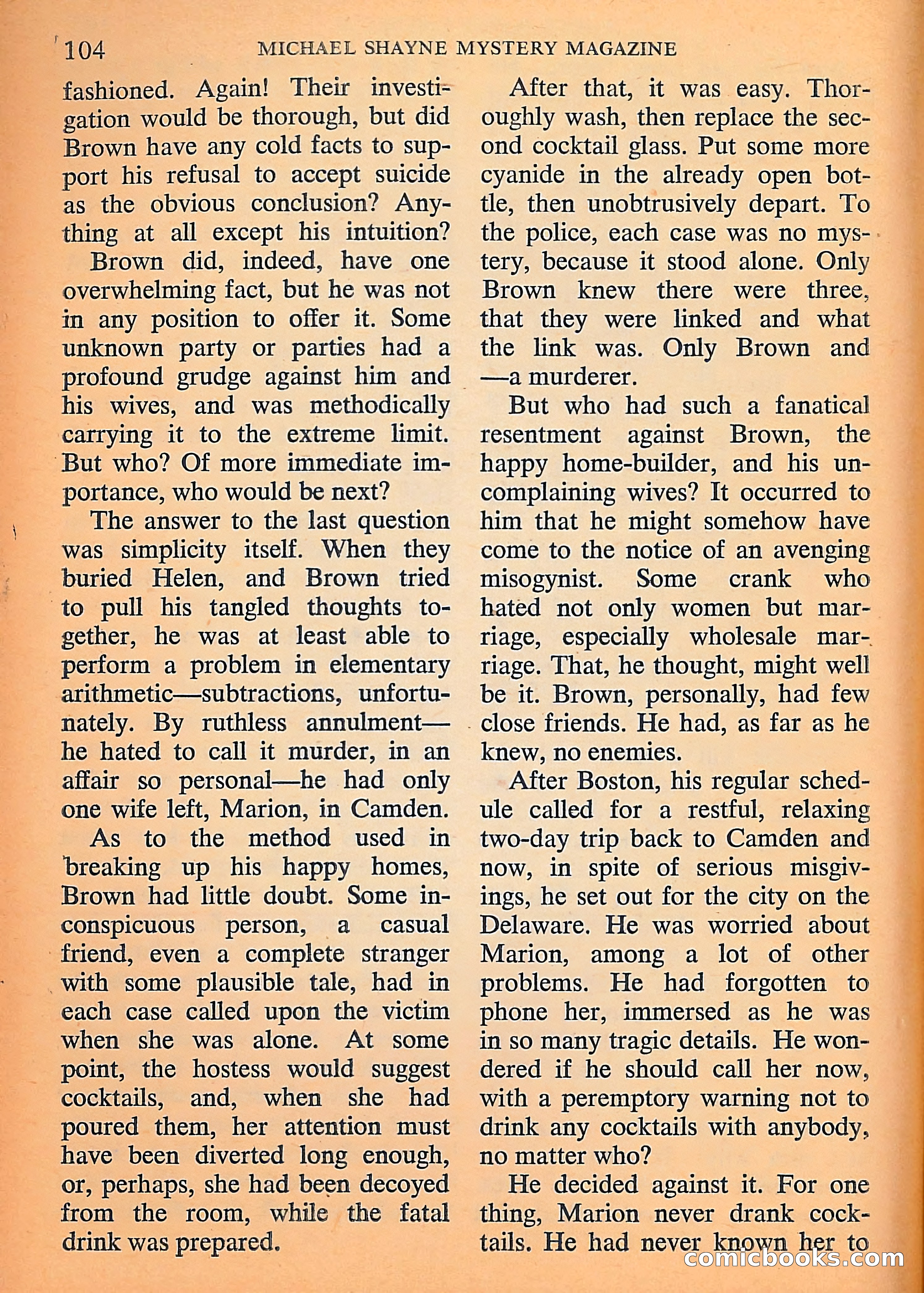 Michael Shayne Mystery Magazine, September 1956 — page 106 of 164