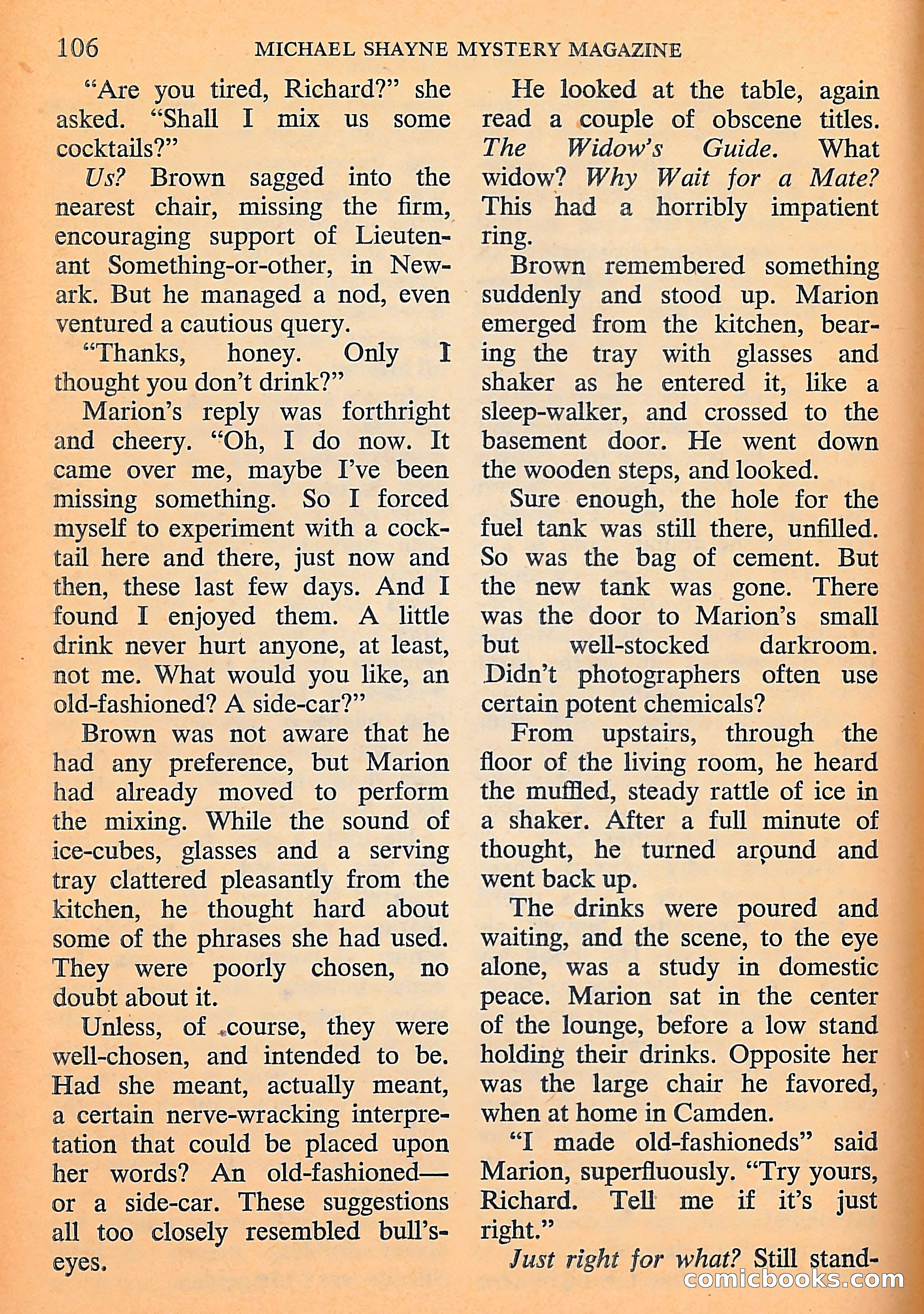 Michael Shayne Mystery Magazine, September 1956 — page 108 of 164