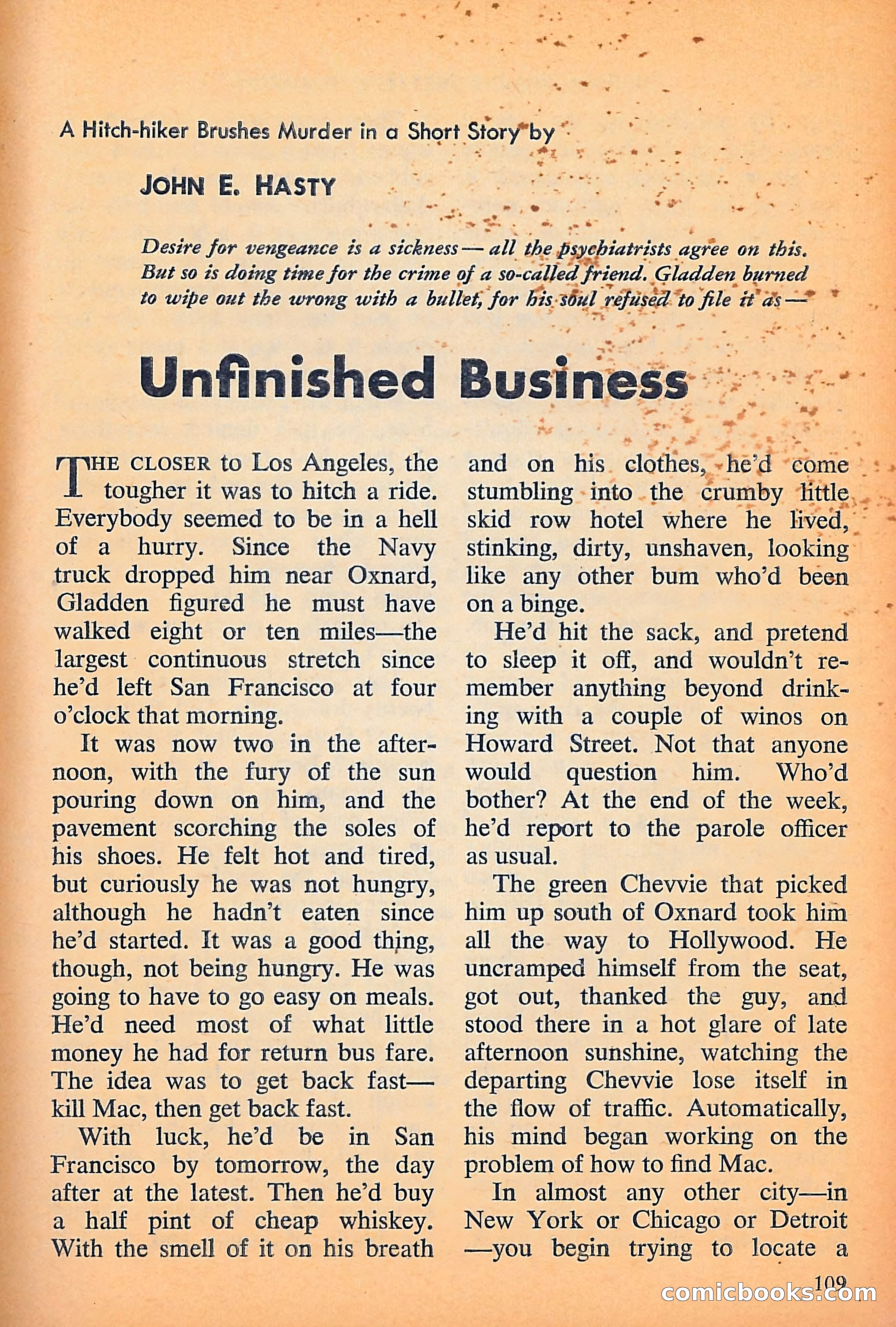 Michael Shayne Mystery Magazine, September 1956 — page 111 of 164