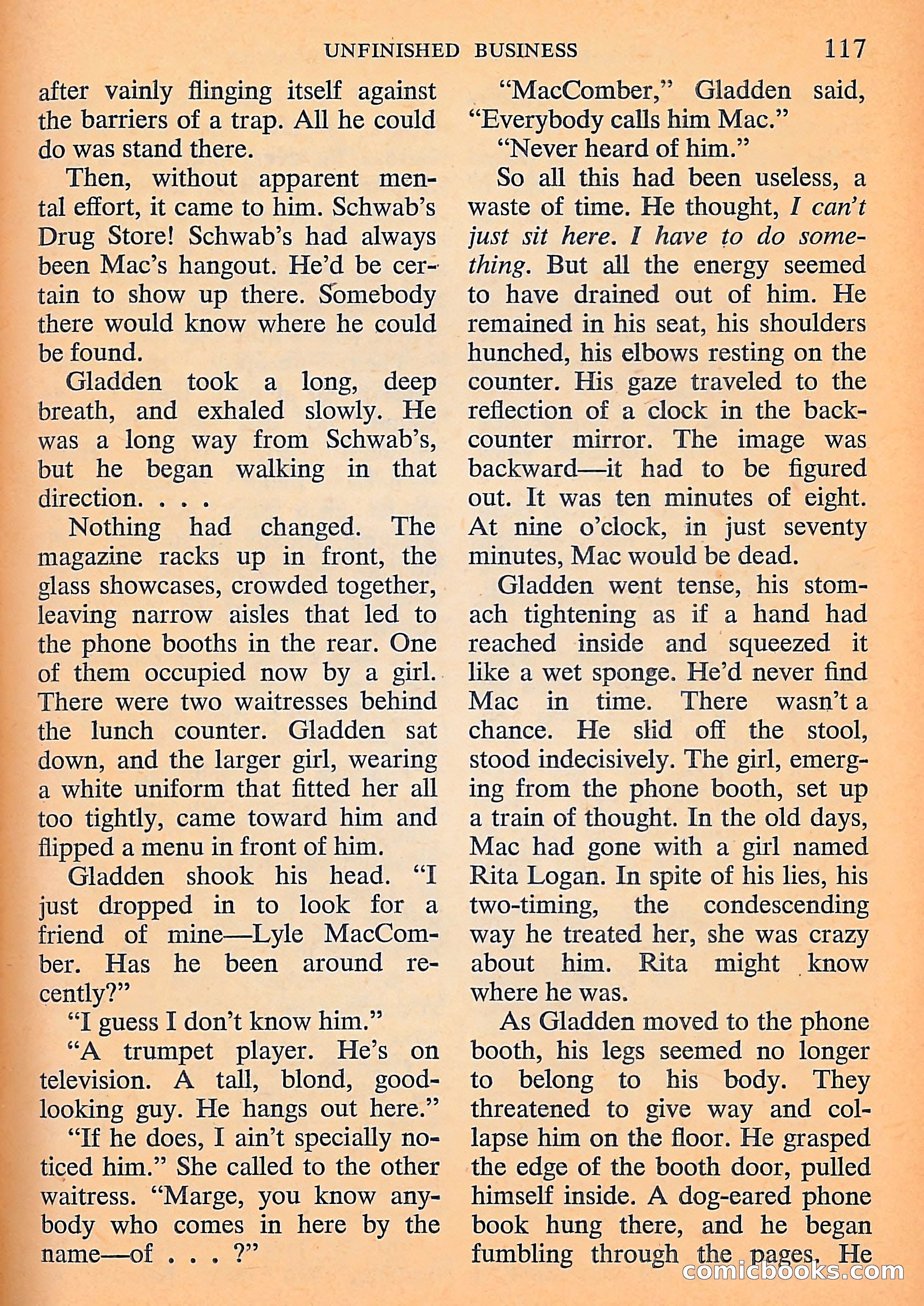 Michael Shayne Mystery Magazine, September 1956 — page 119 of 164