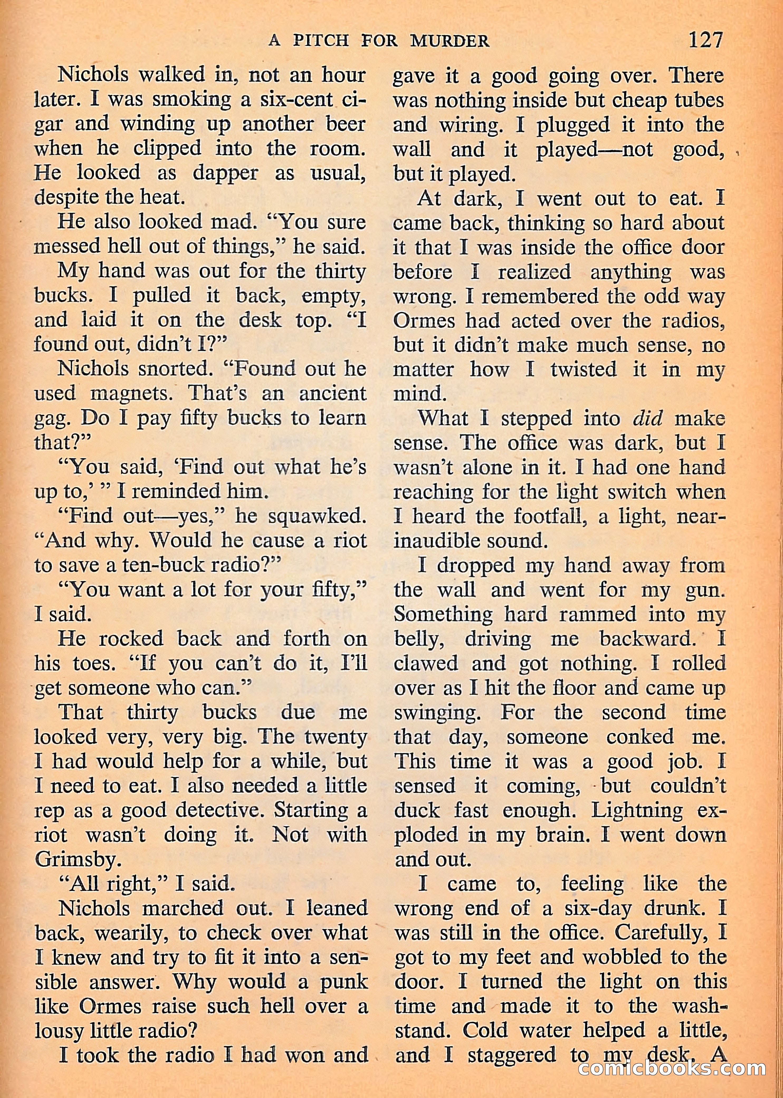 Michael Shayne Mystery Magazine, September 1956 — page 129 of 164
