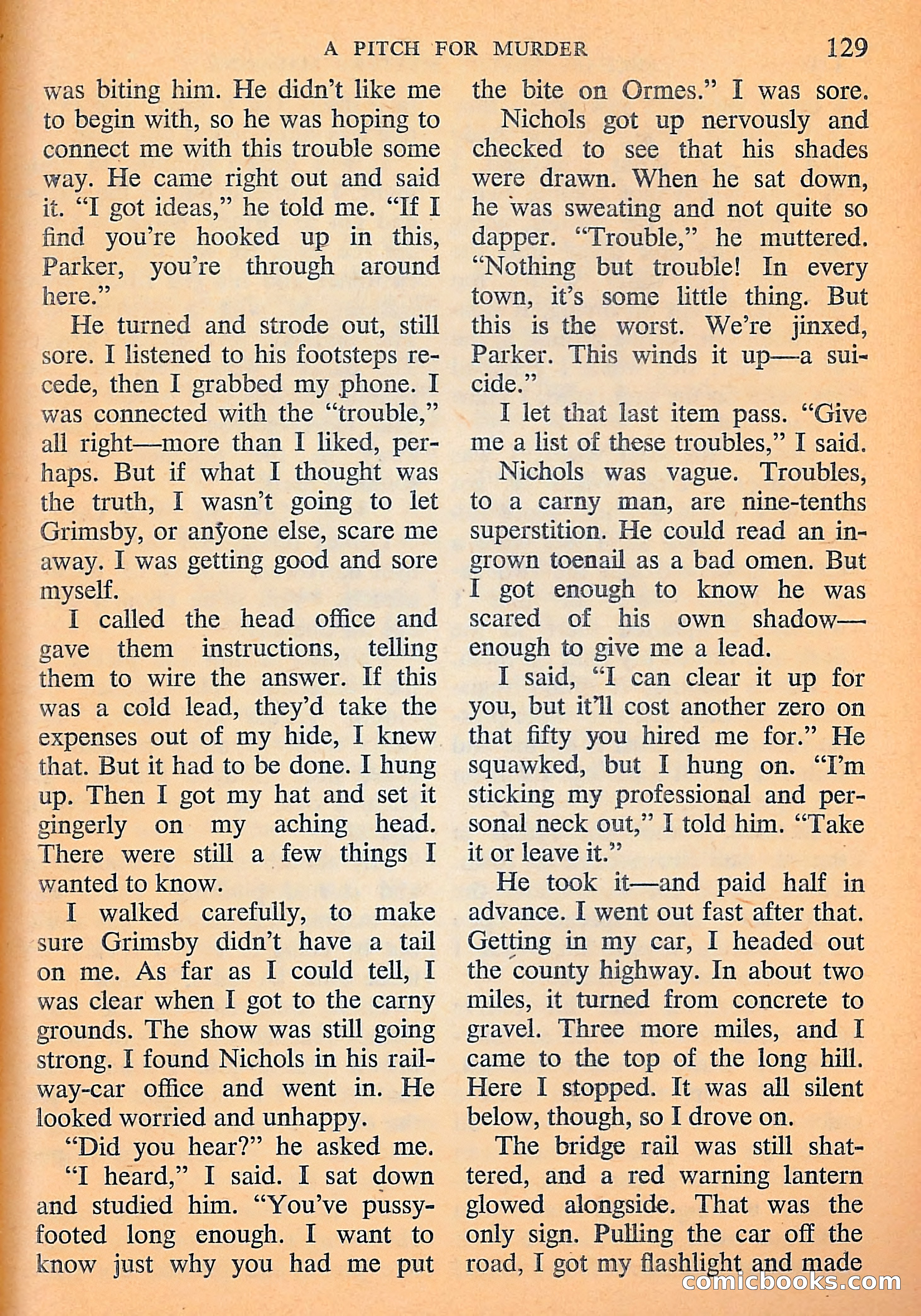 Michael Shayne Mystery Magazine, September 1956 — page 131 of 164