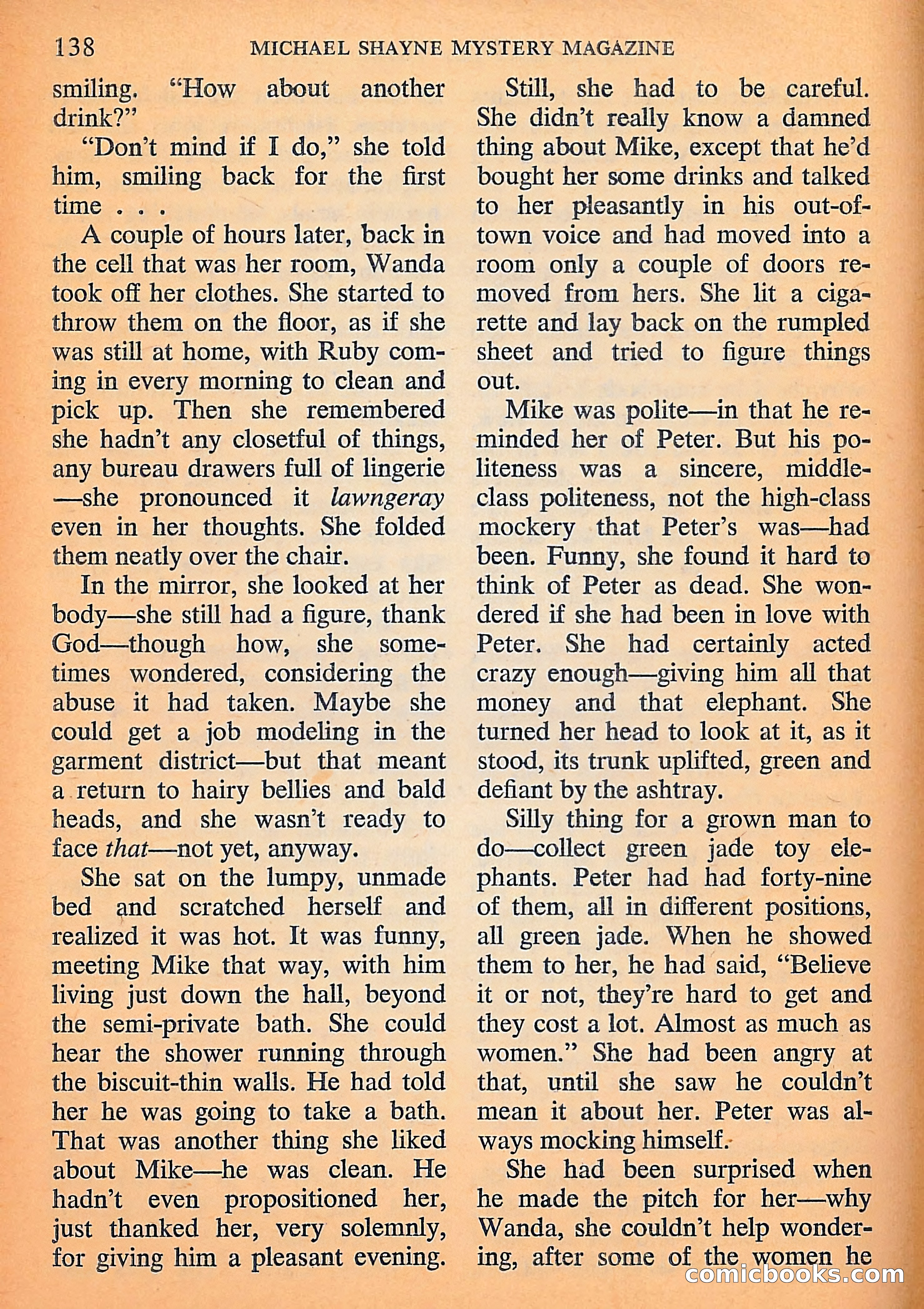 Michael Shayne Mystery Magazine, September 1956 — page 140 of 164