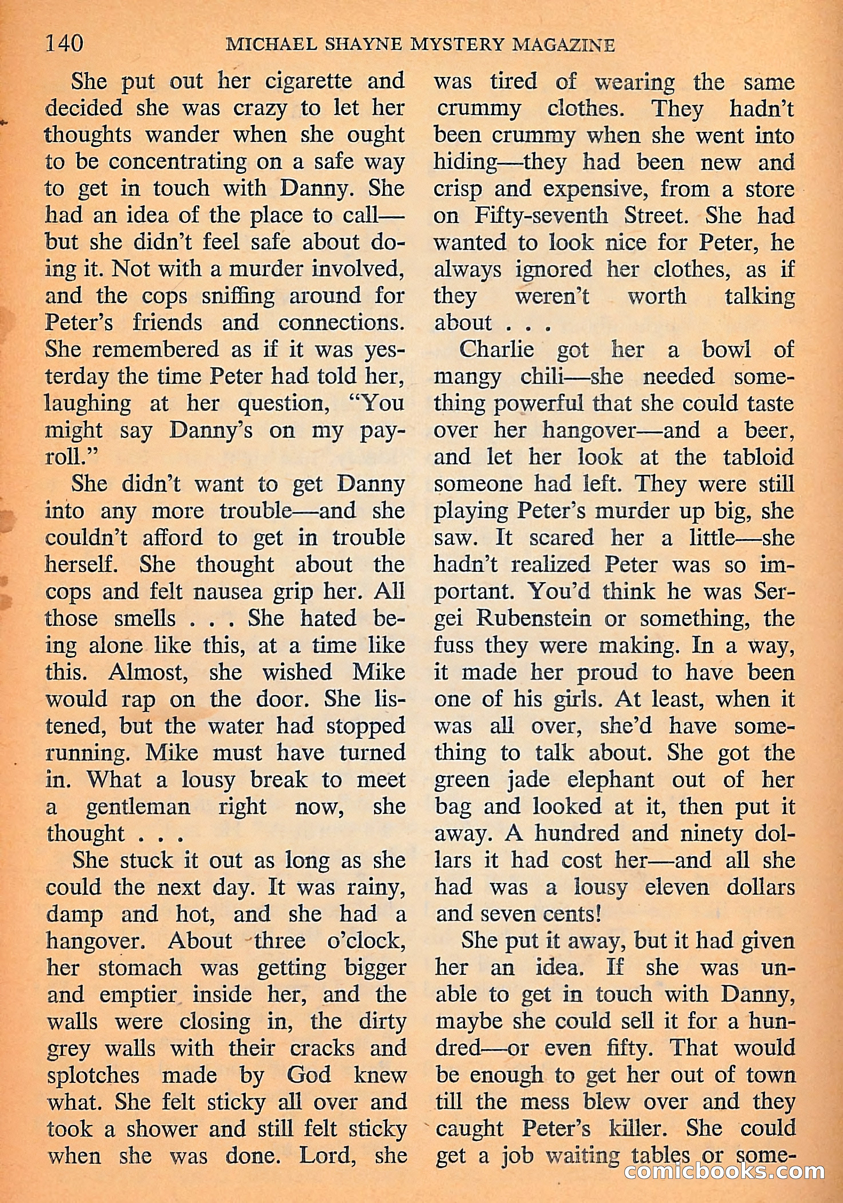 Michael Shayne Mystery Magazine, September 1956 — page 142 of 164