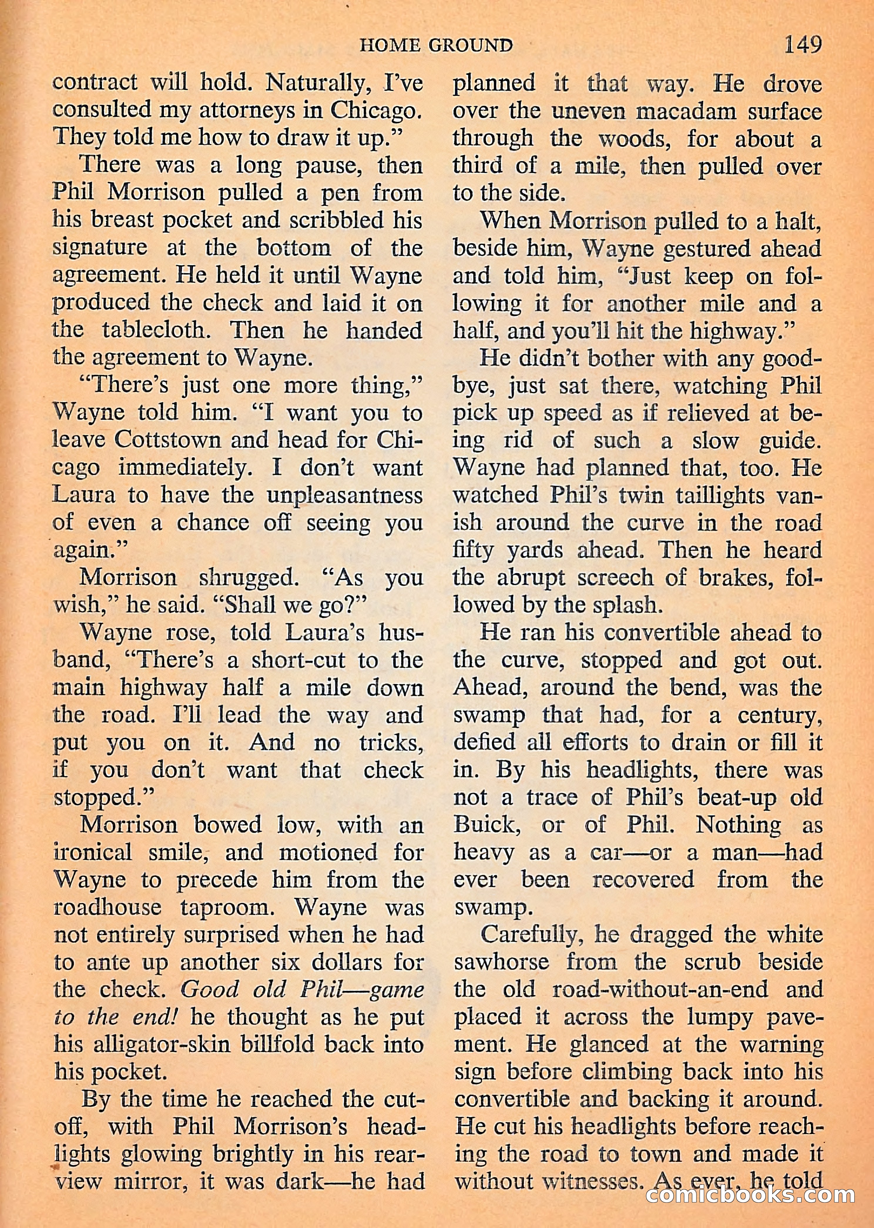Michael Shayne Mystery Magazine, September 1956 — page 151 of 164