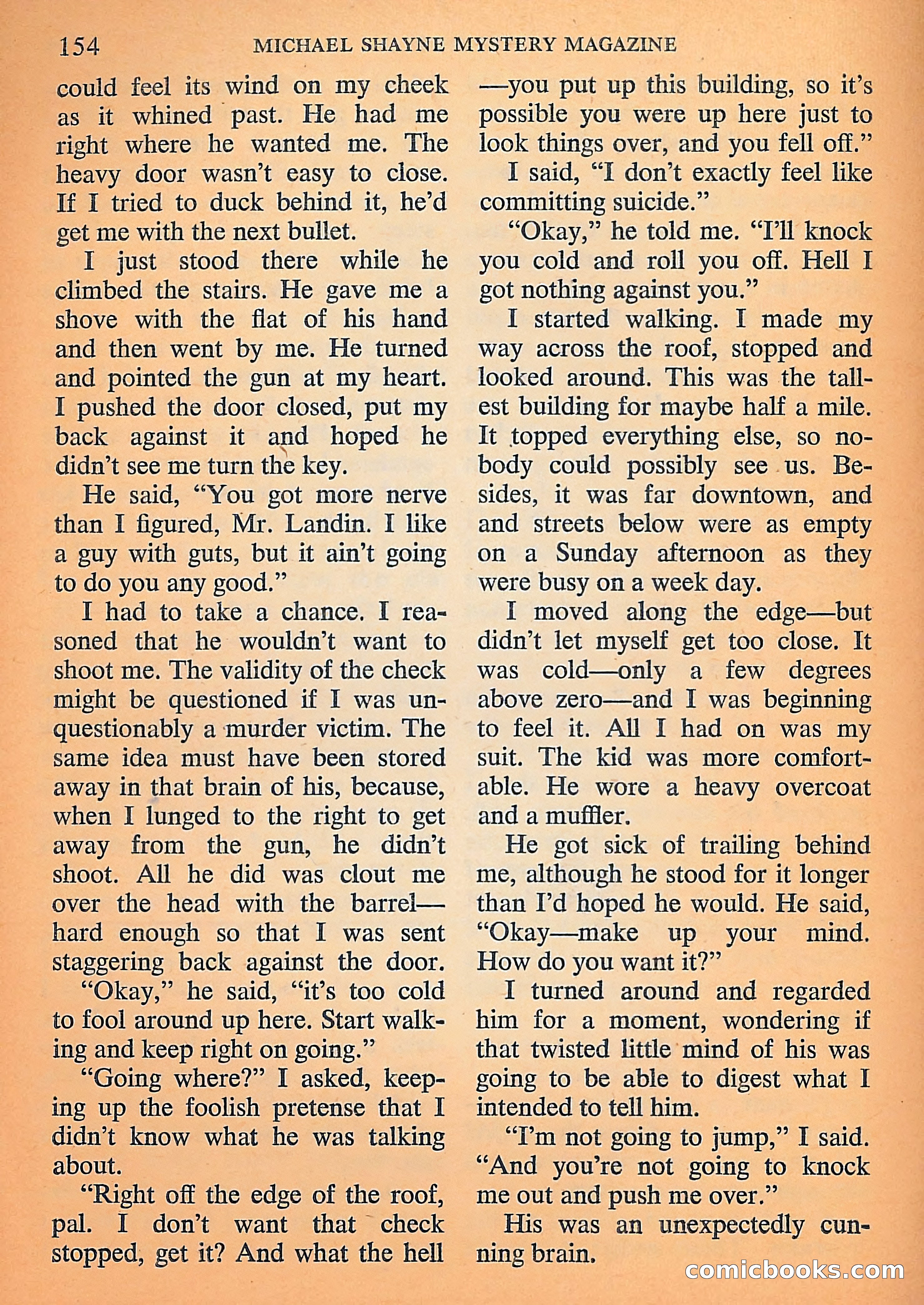 Michael Shayne Mystery Magazine, September 1956 — page 156 of 164