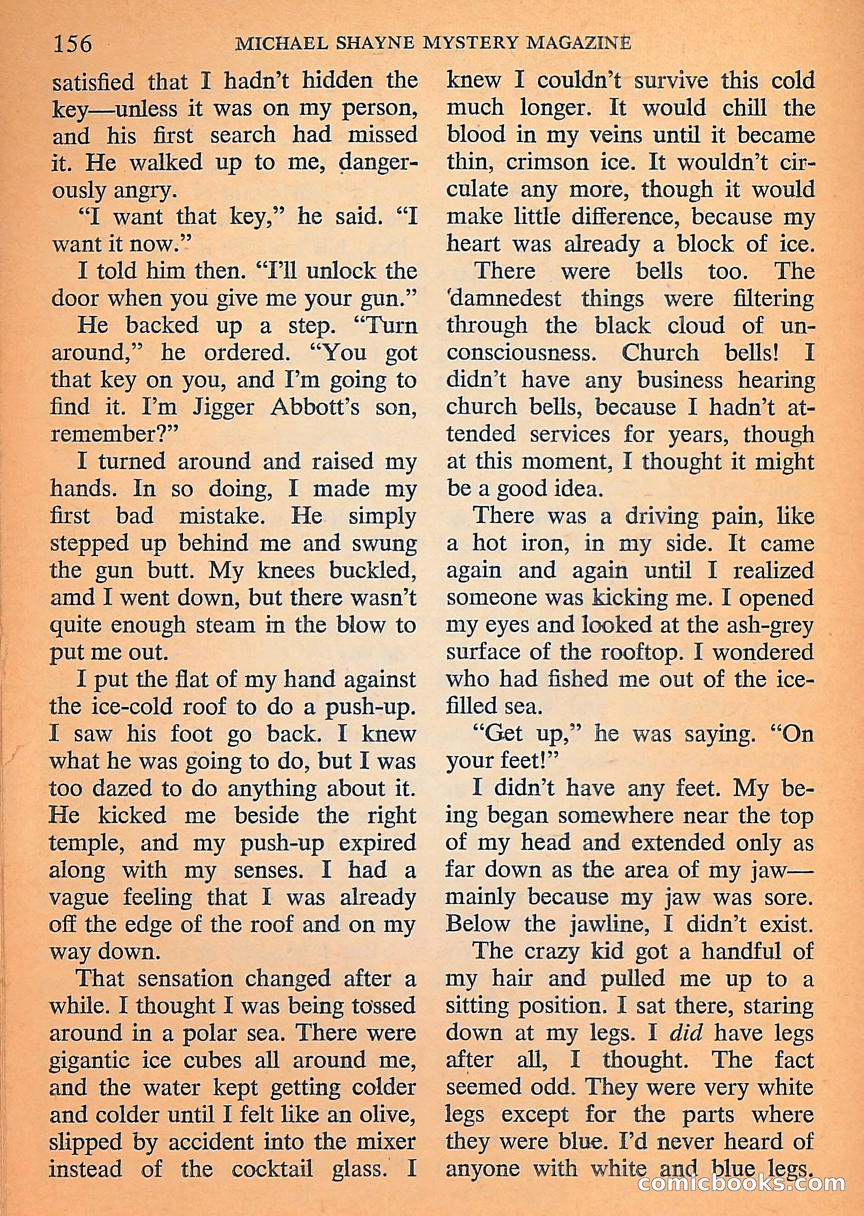 Michael Shayne Mystery Magazine, September 1956 — page 158 of 164