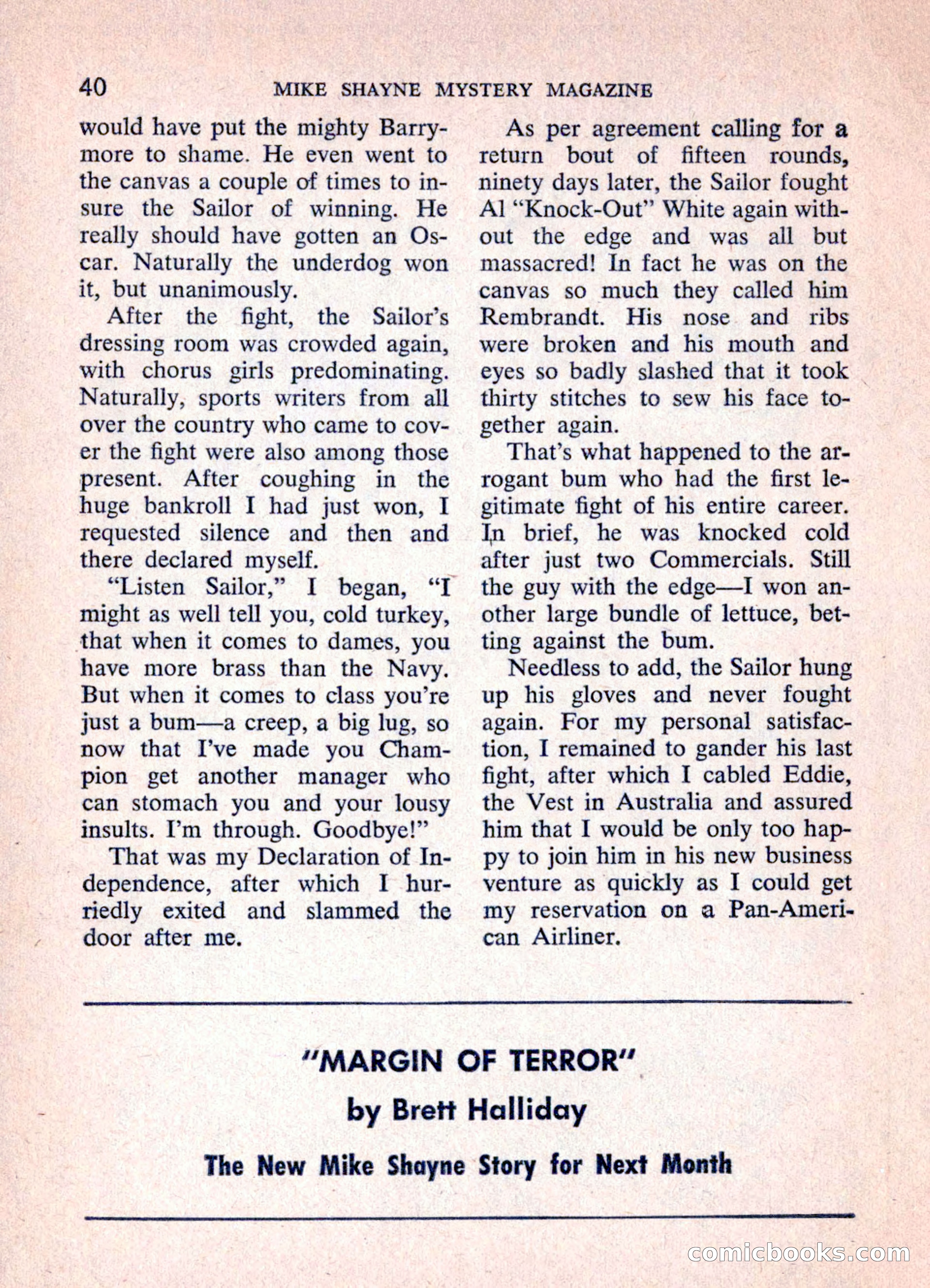 Mike Shayne Mystery Magazine, June 1962 — page 42 of 132