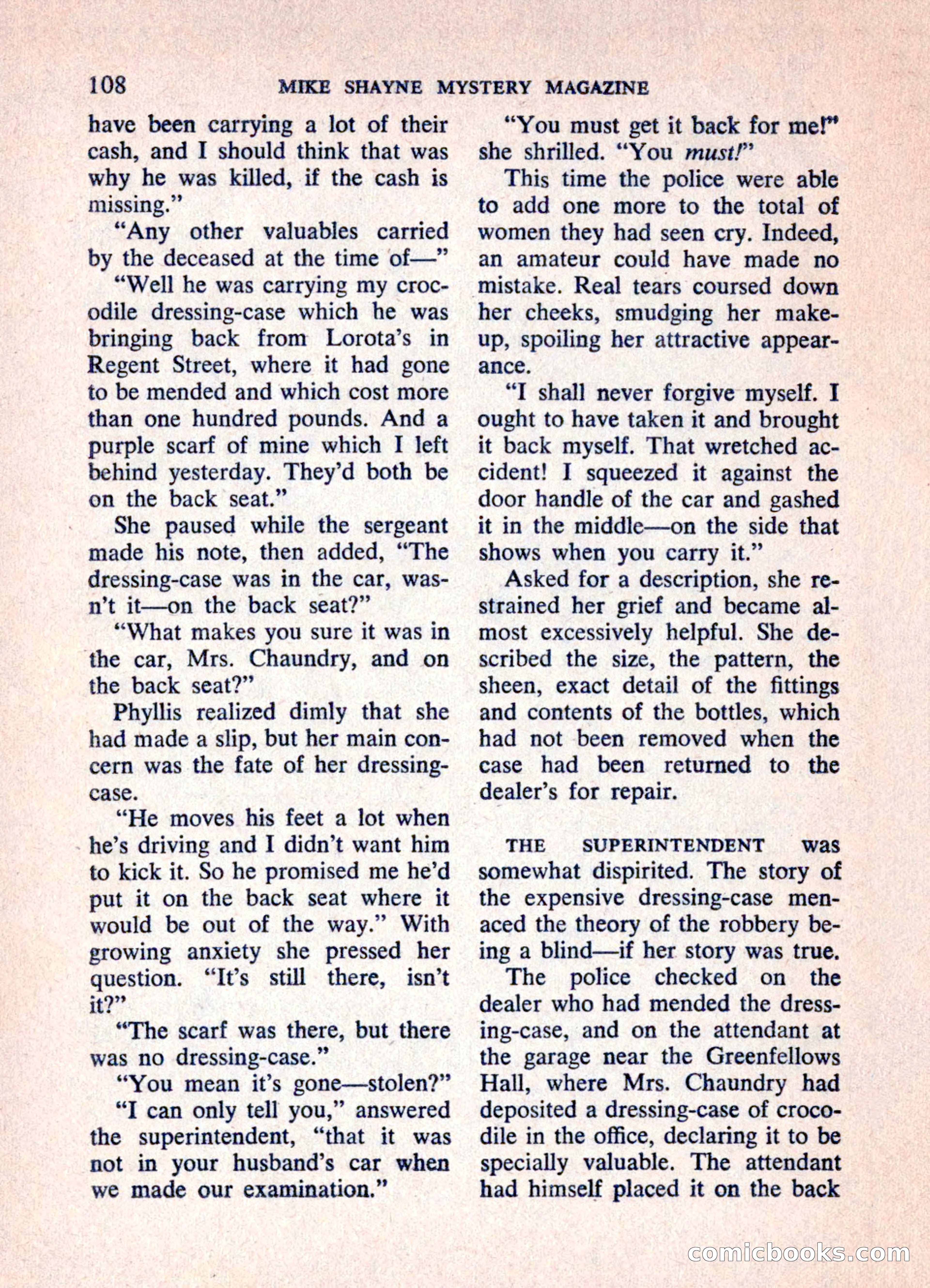 Mike Shayne Mystery Magazine, June 1962 — page 110 of 132