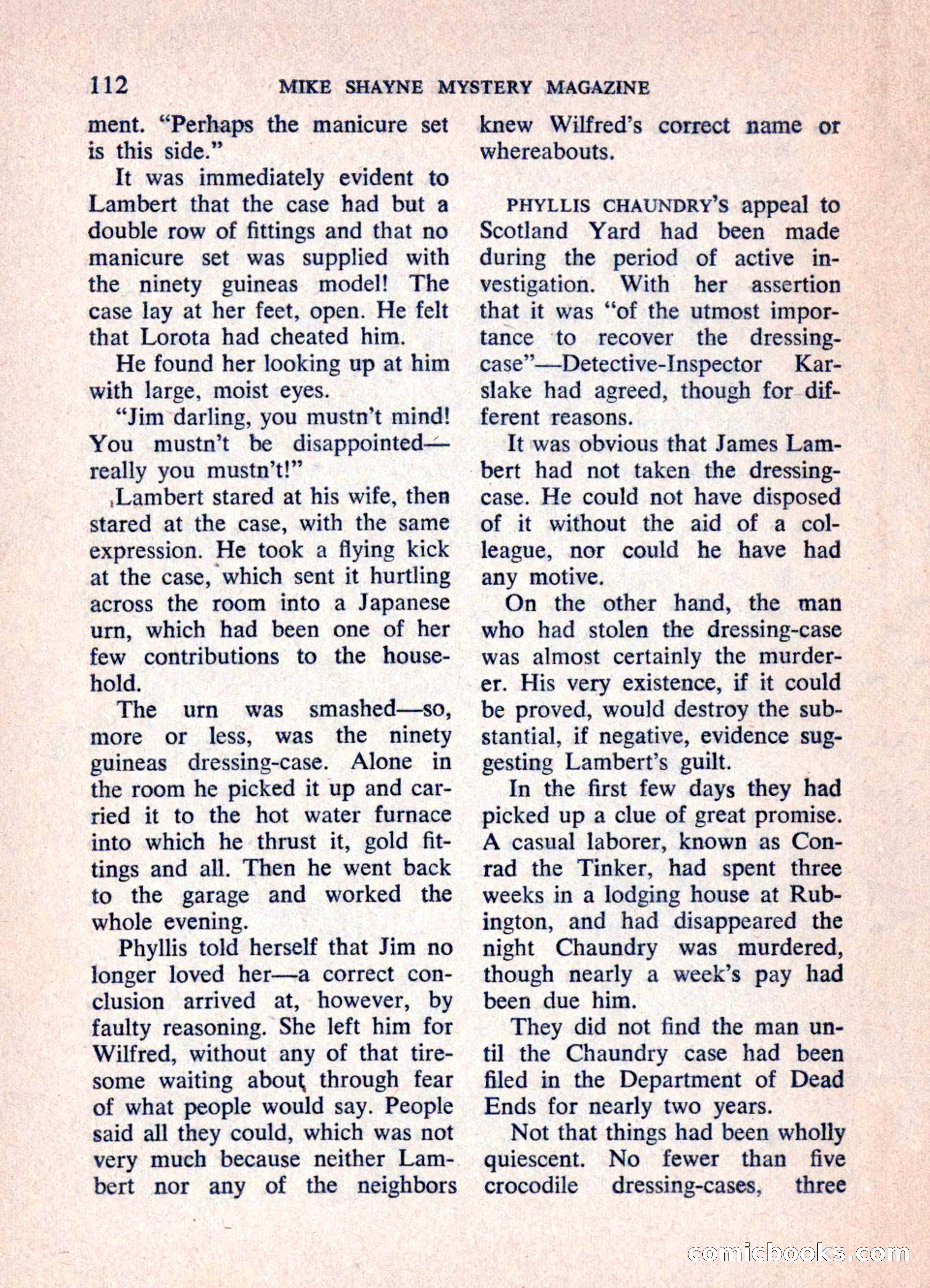 Mike Shayne Mystery Magazine, June 1962 — page 114 of 132