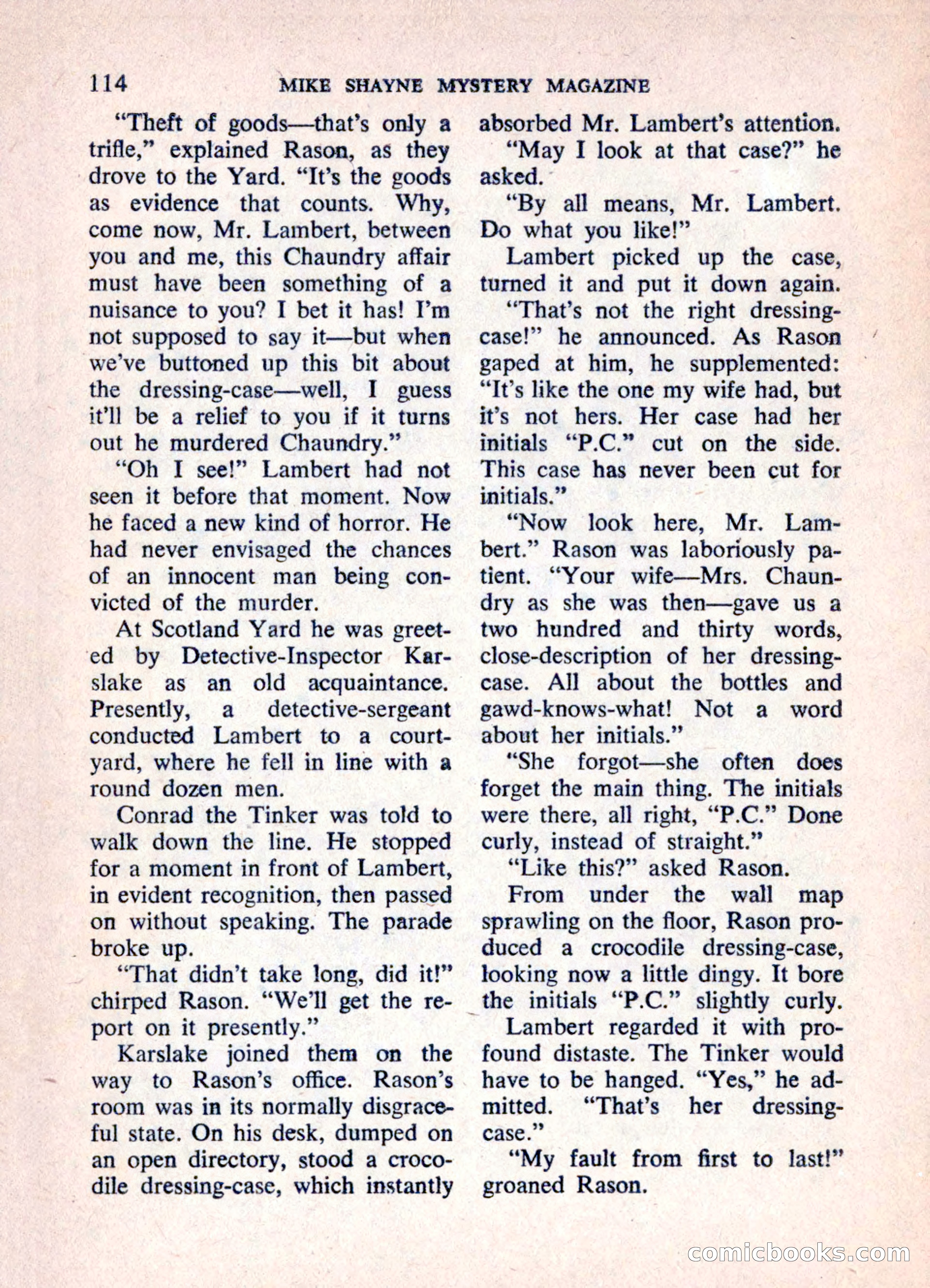 Mike Shayne Mystery Magazine, June 1962 — page 116 of 132