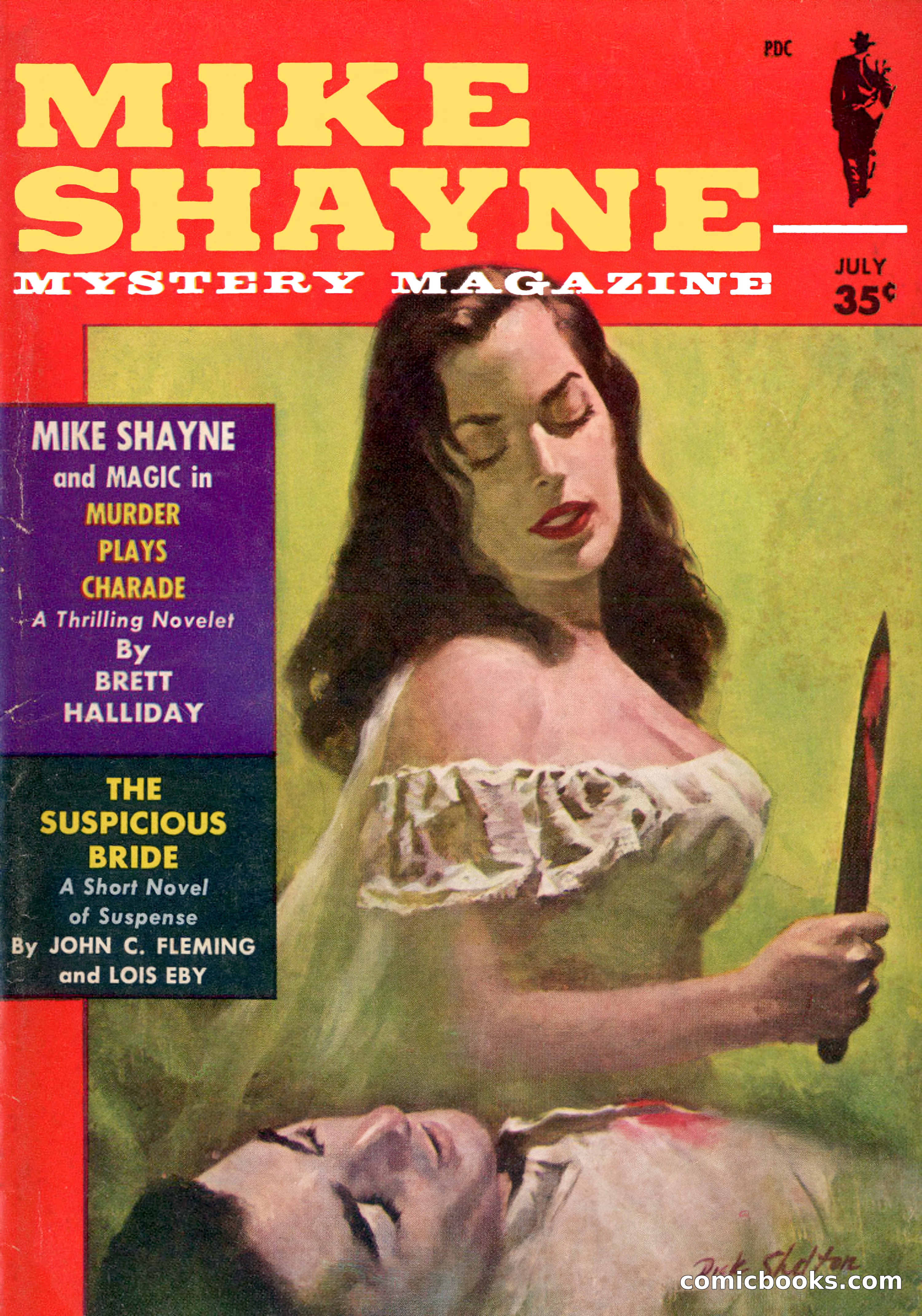 Mike Shayne Mystery Magazine, July 1959 — page 1 of 132
