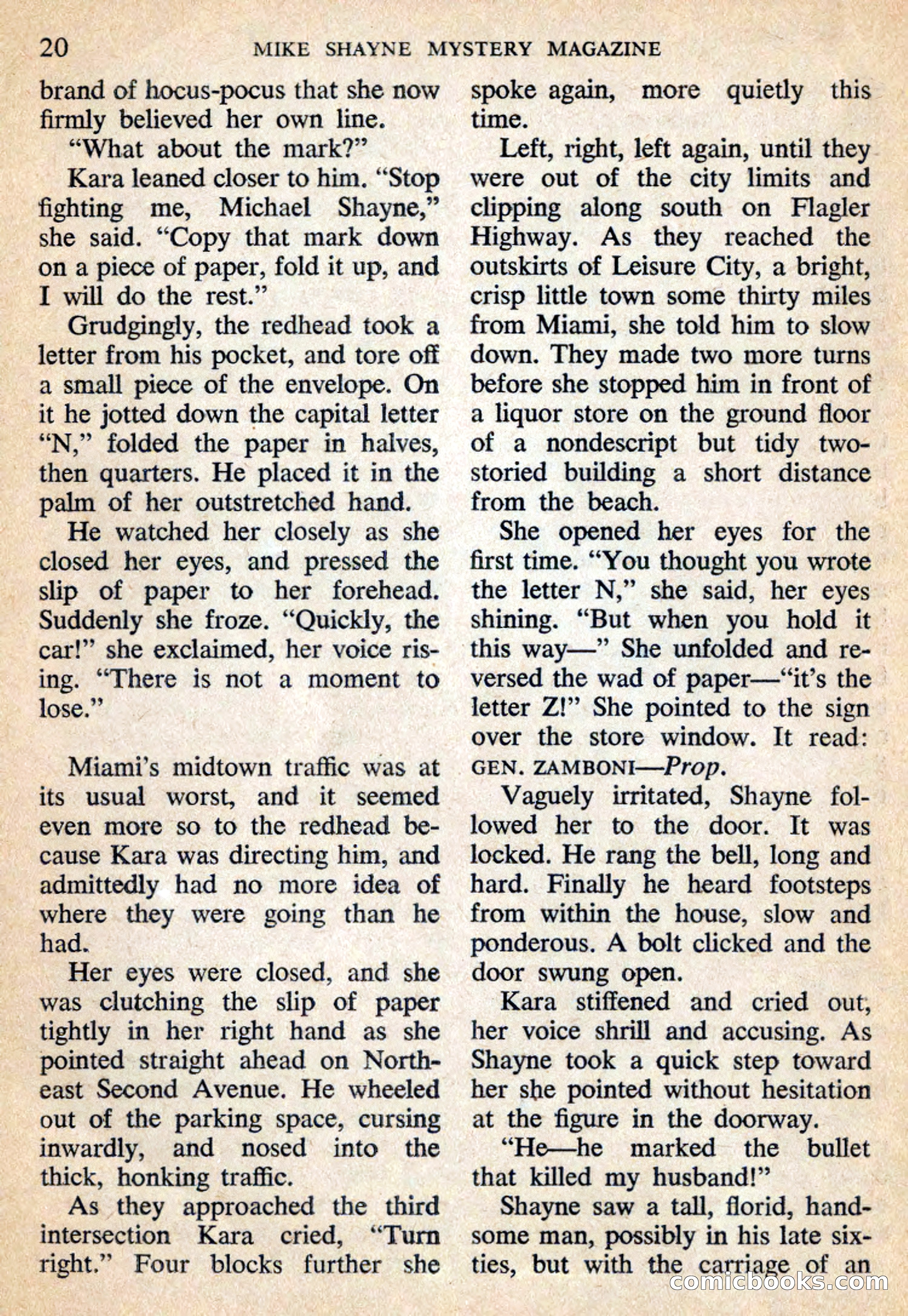 Mike Shayne Mystery Magazine, July 1959 — page 22 of 132