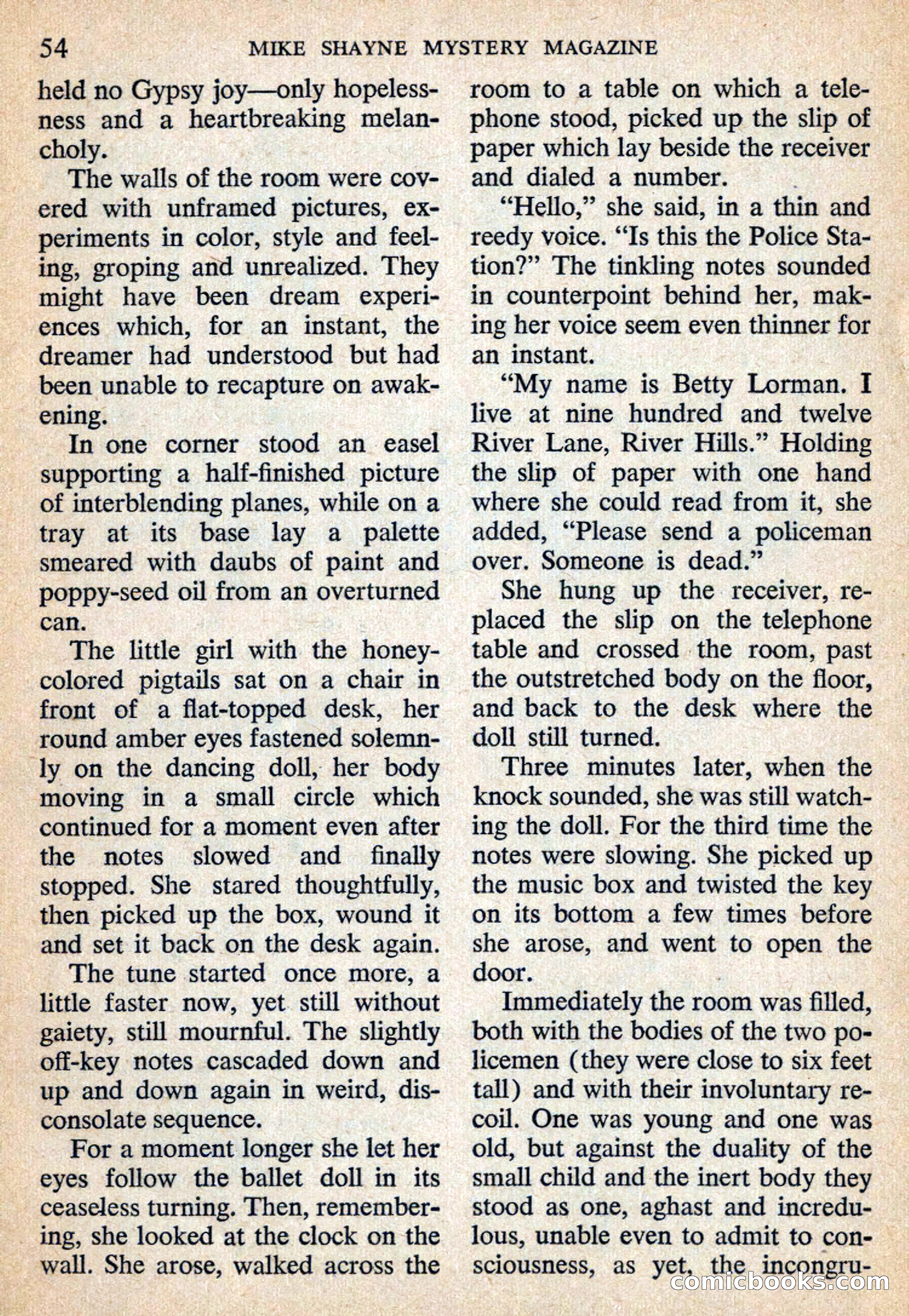 Mike Shayne Mystery Magazine, July 1959 — page 56 of 132