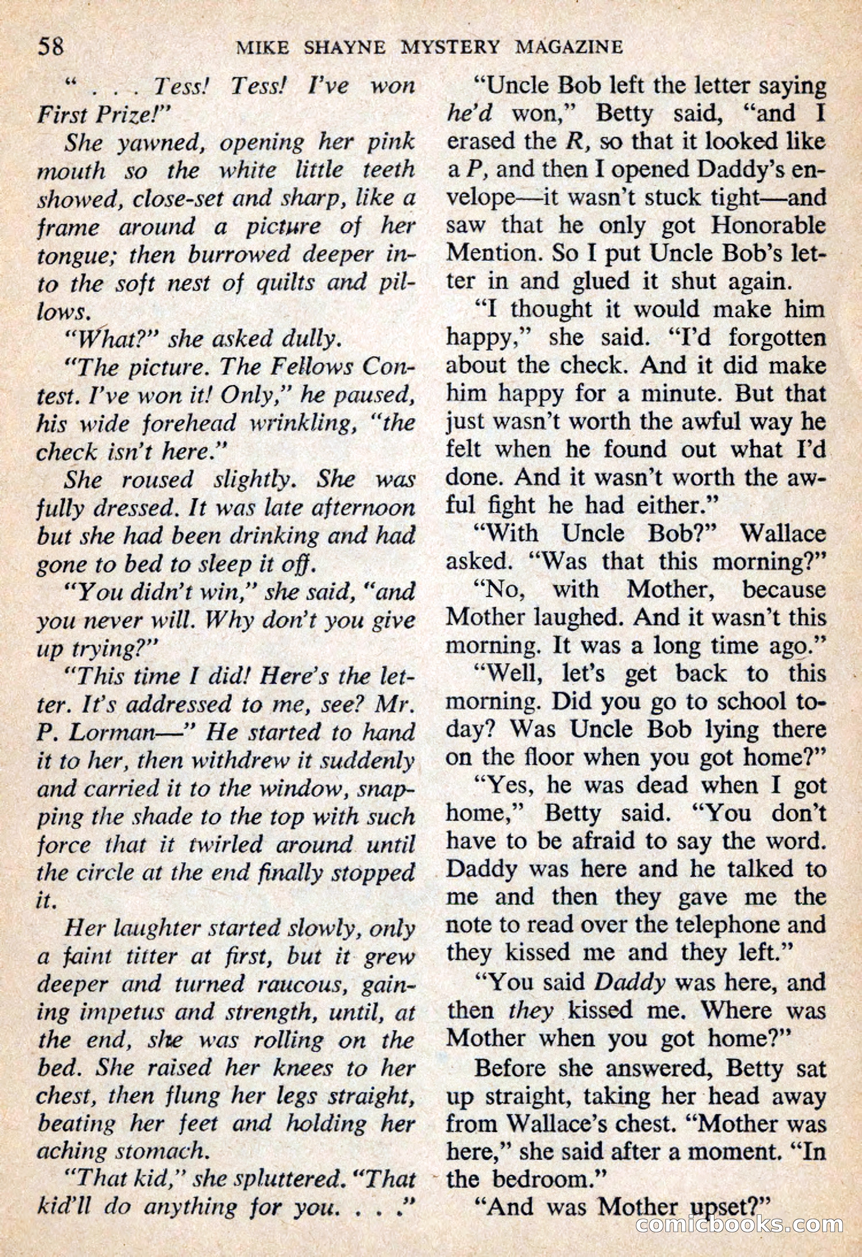 Mike Shayne Mystery Magazine, July 1959 — page 60 of 132