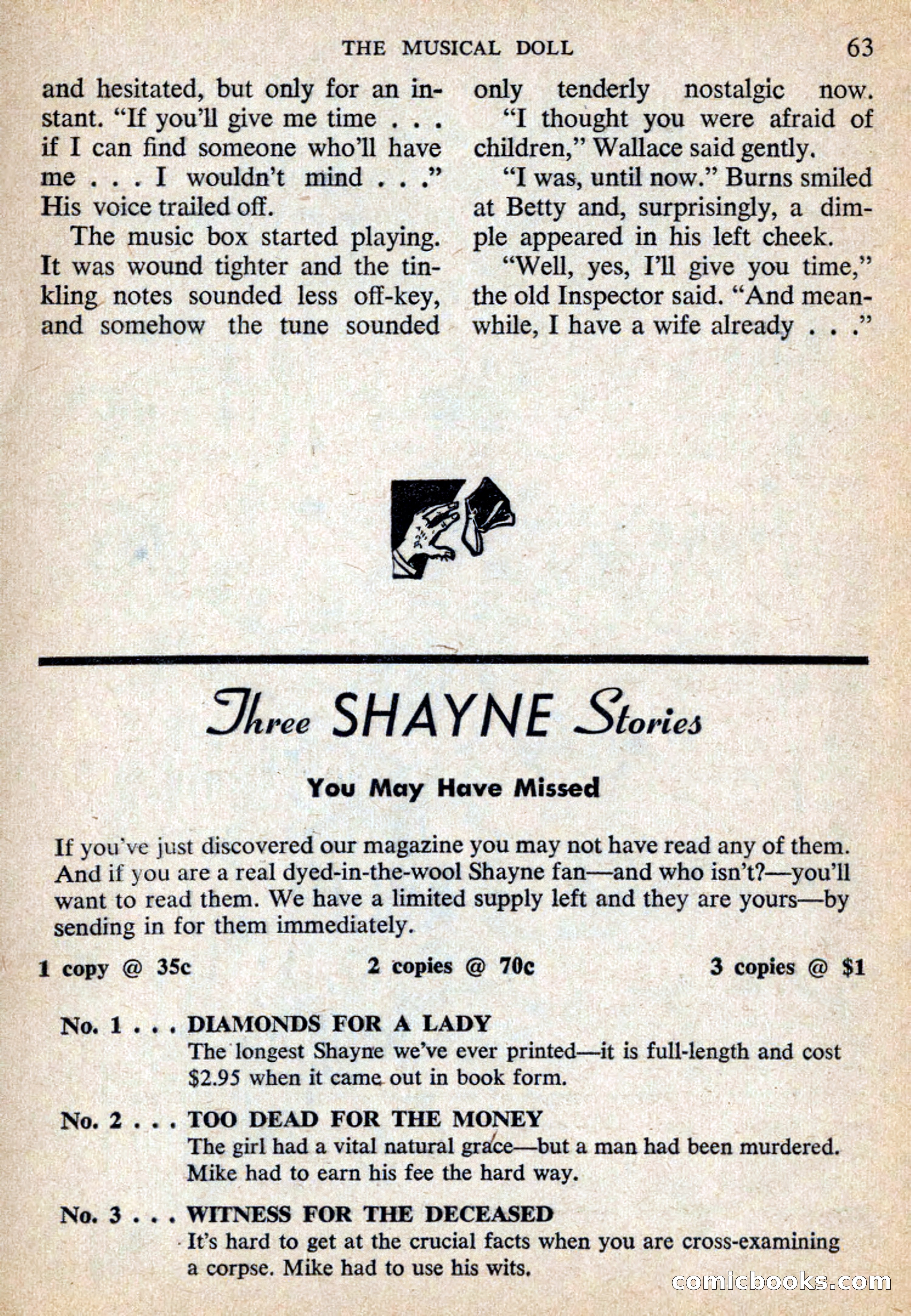 Mike Shayne Mystery Magazine, July 1959 — page 65 of 132