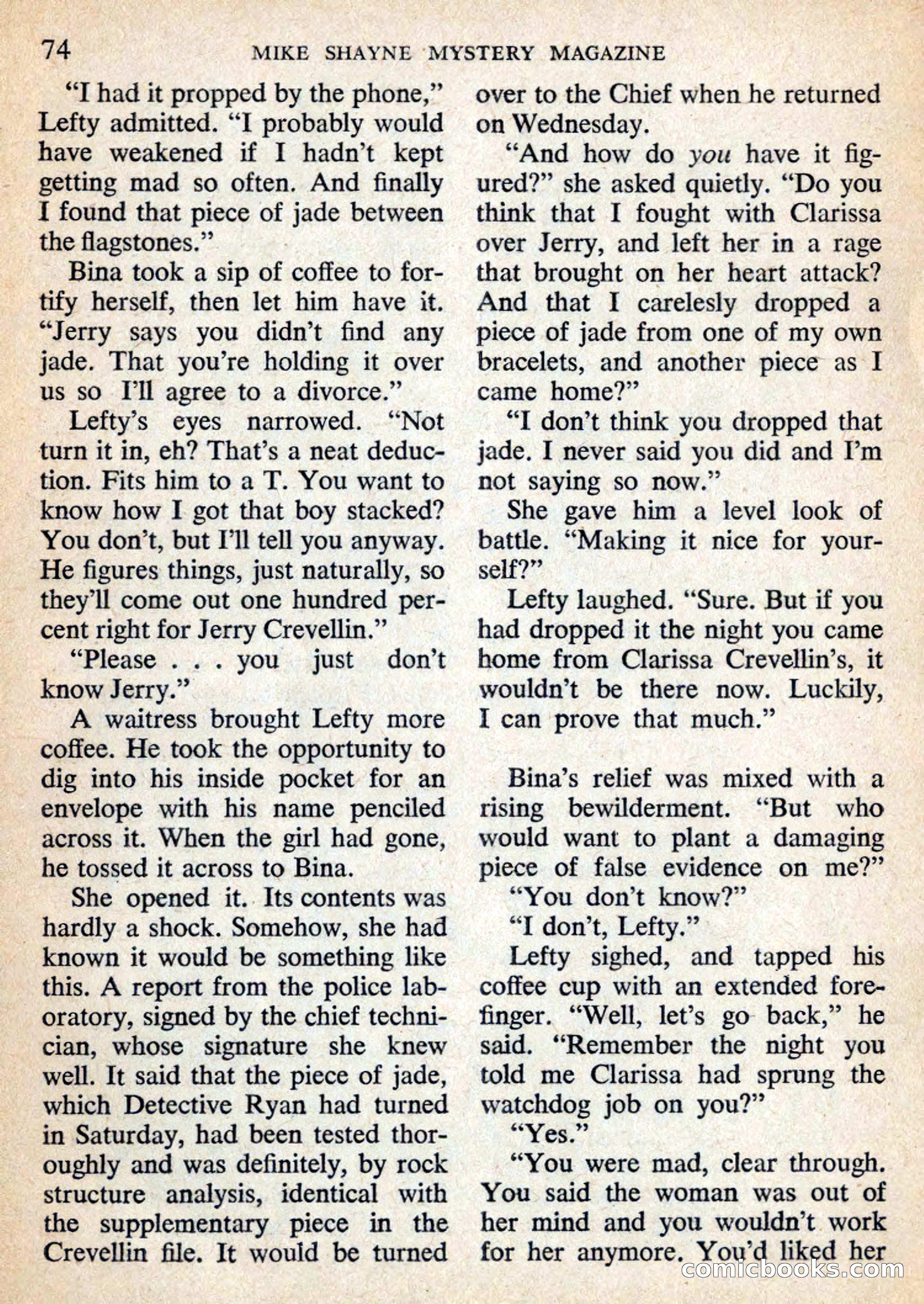 Mike Shayne Mystery Magazine, July 1959 — page 76 of 132