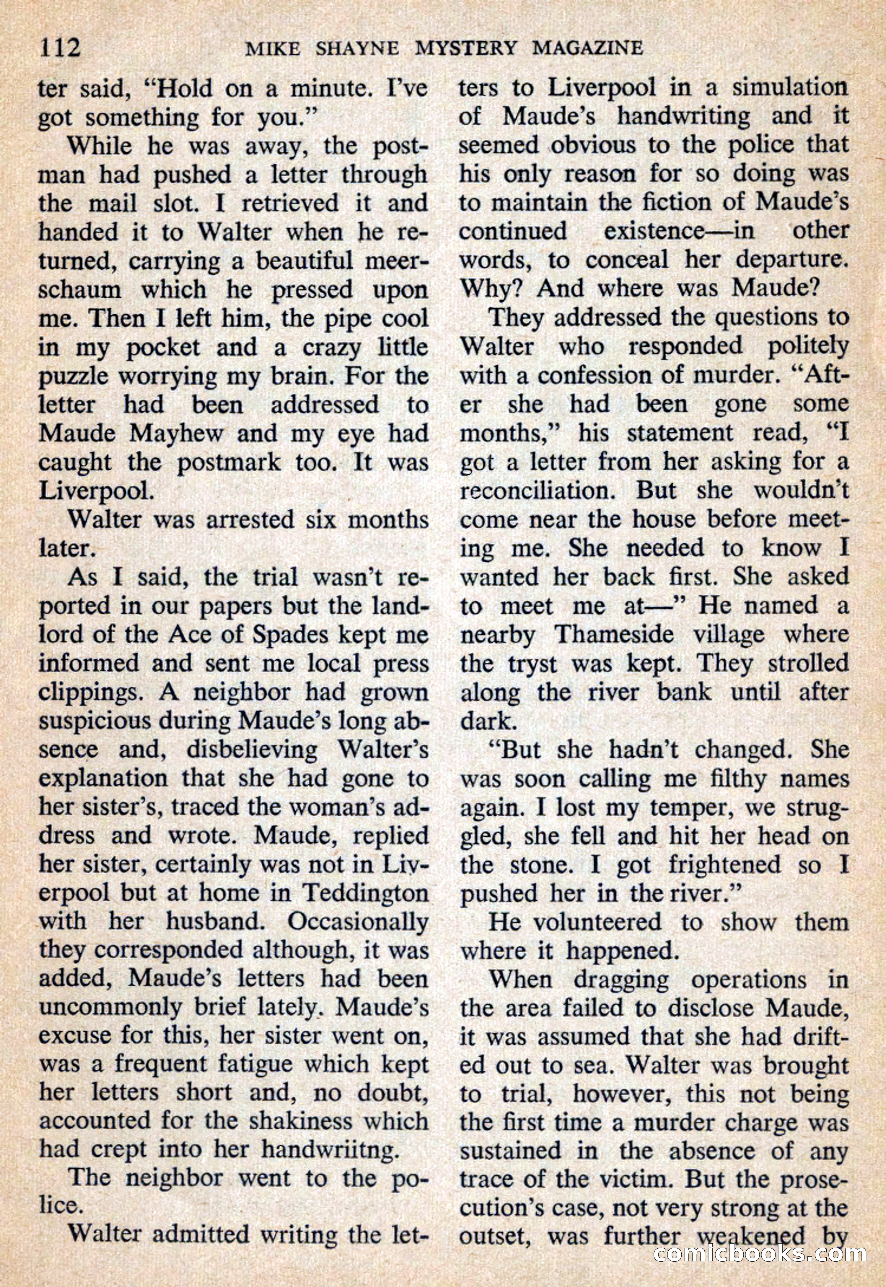 Mike Shayne Mystery Magazine, July 1959 — page 114 of 132