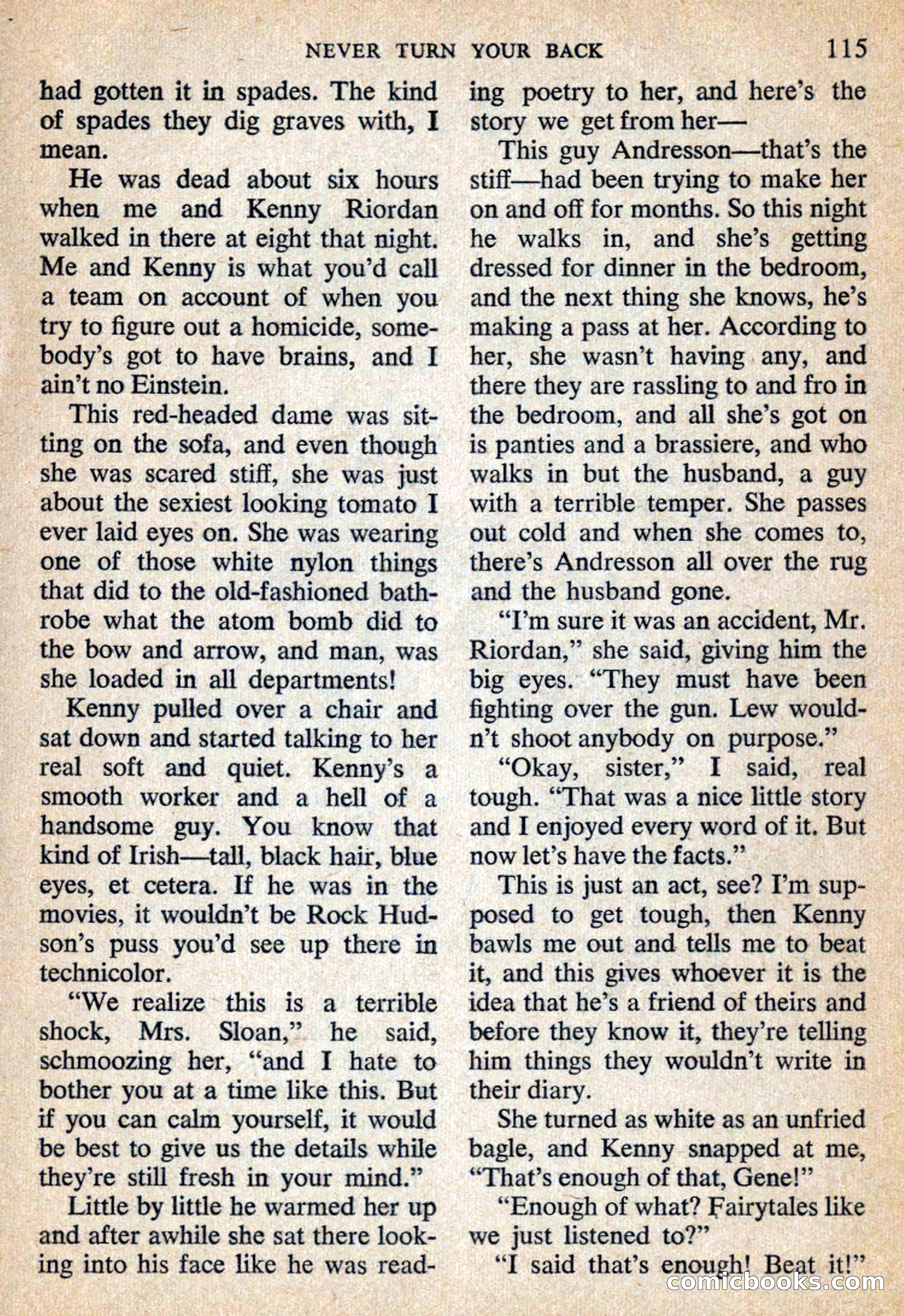 Mike Shayne Mystery Magazine, July 1959 — page 117 of 132