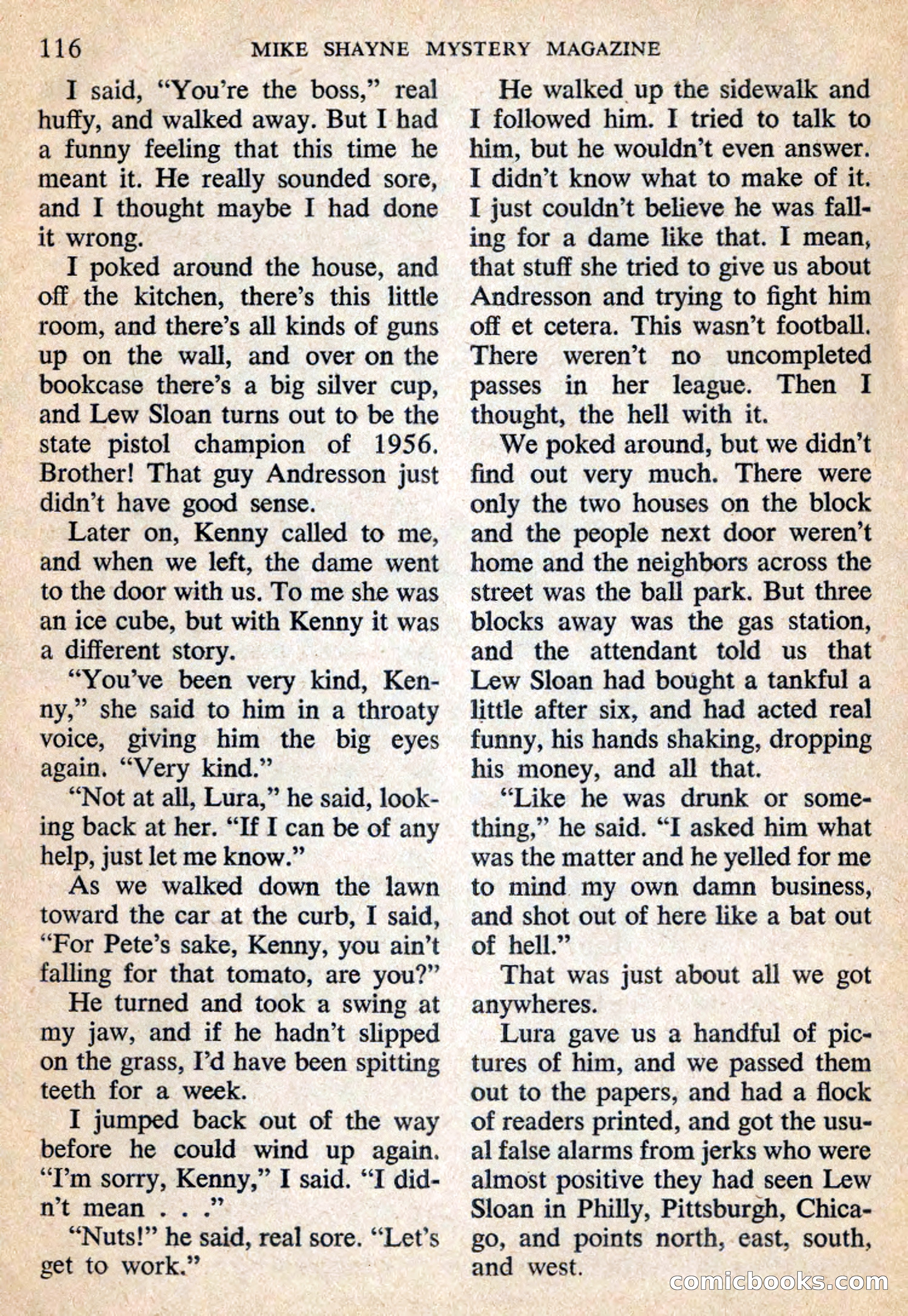Mike Shayne Mystery Magazine, July 1959 — page 118 of 132